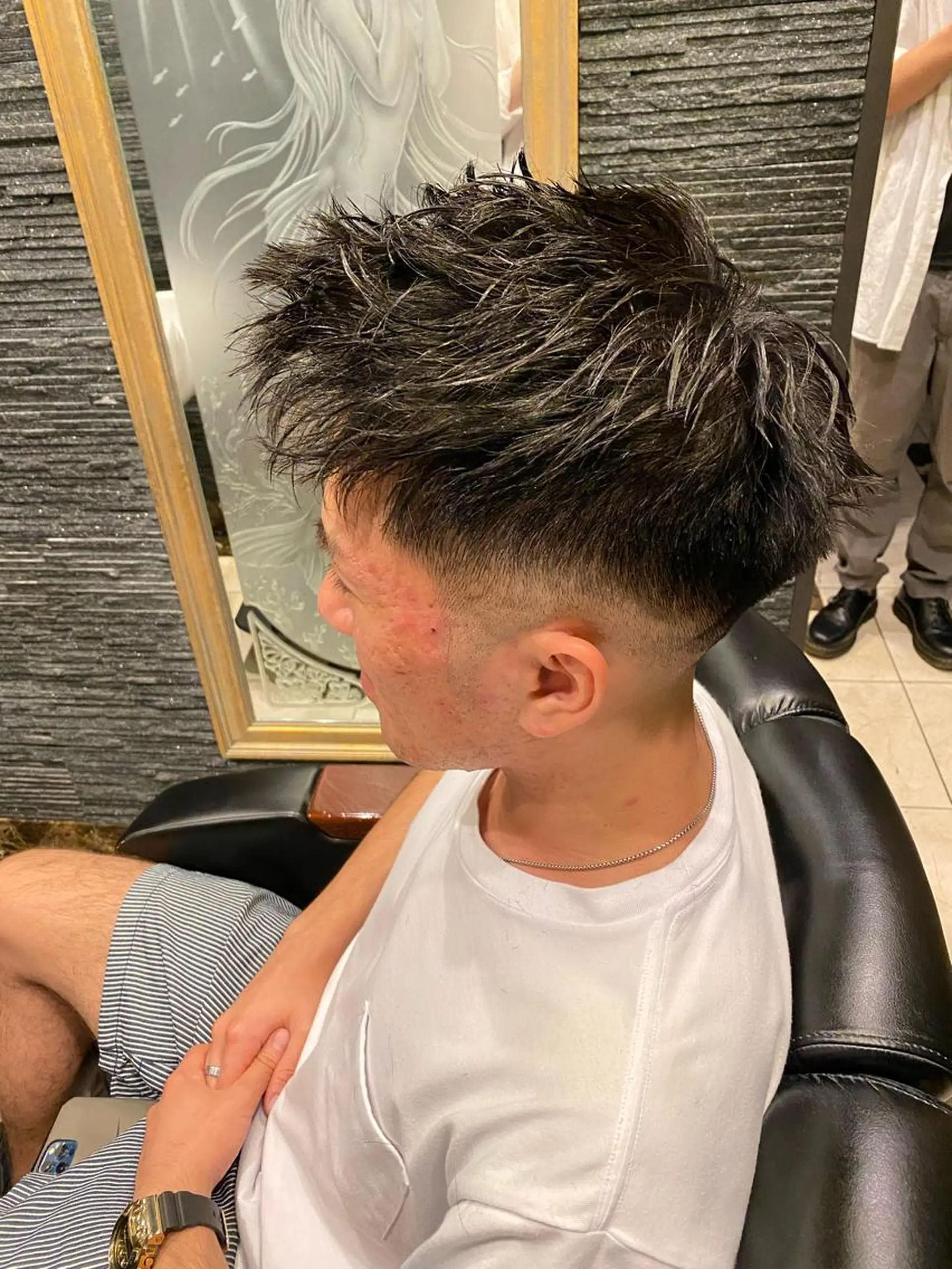 ショート パーマ メンズ ヒロ銀座ヘアーサロン BARBER SHOP川崎店所属・岡本 宗士のヘアスタイル