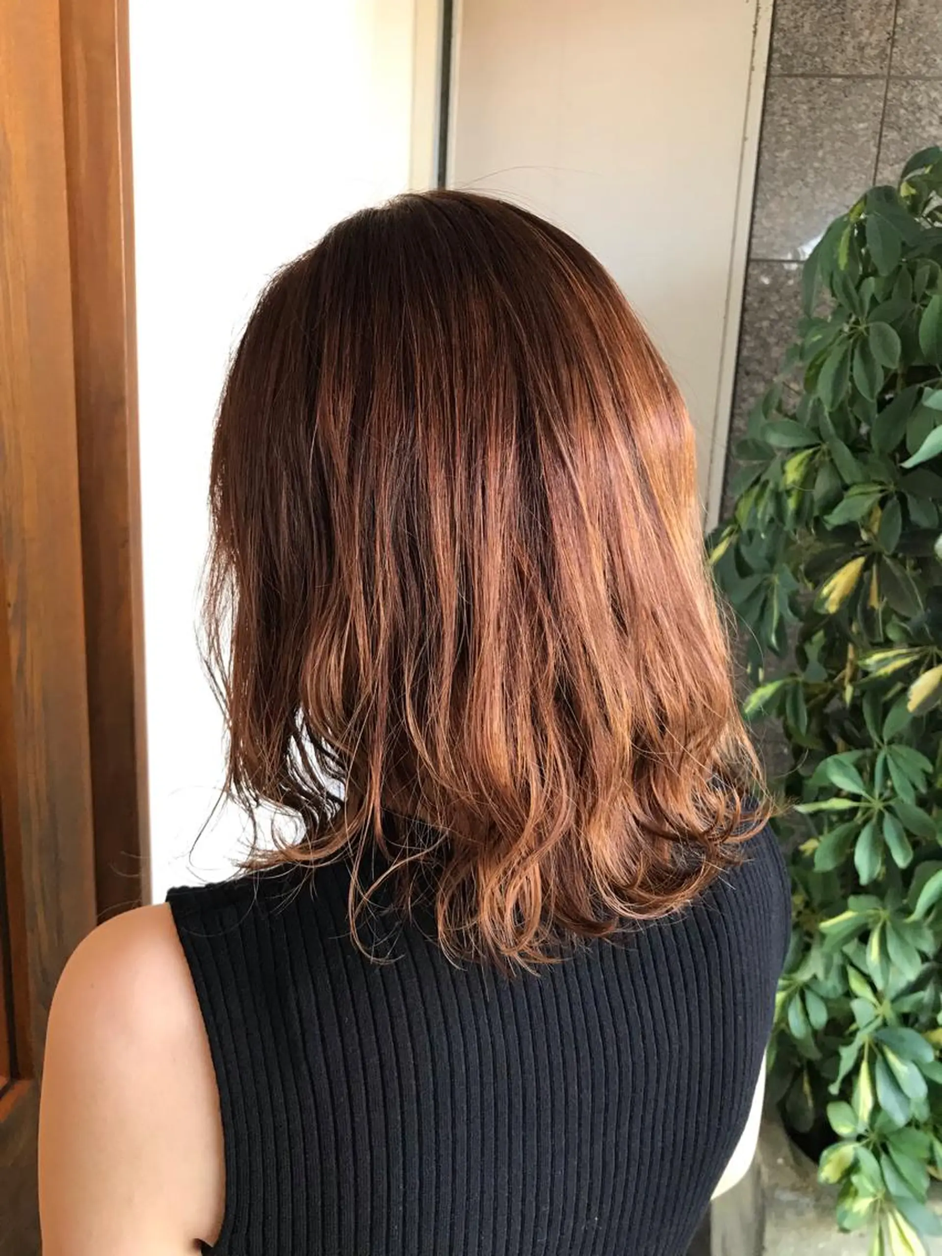 ミディアム カット ヘアカラー 河田 海陽のヘアスタイル