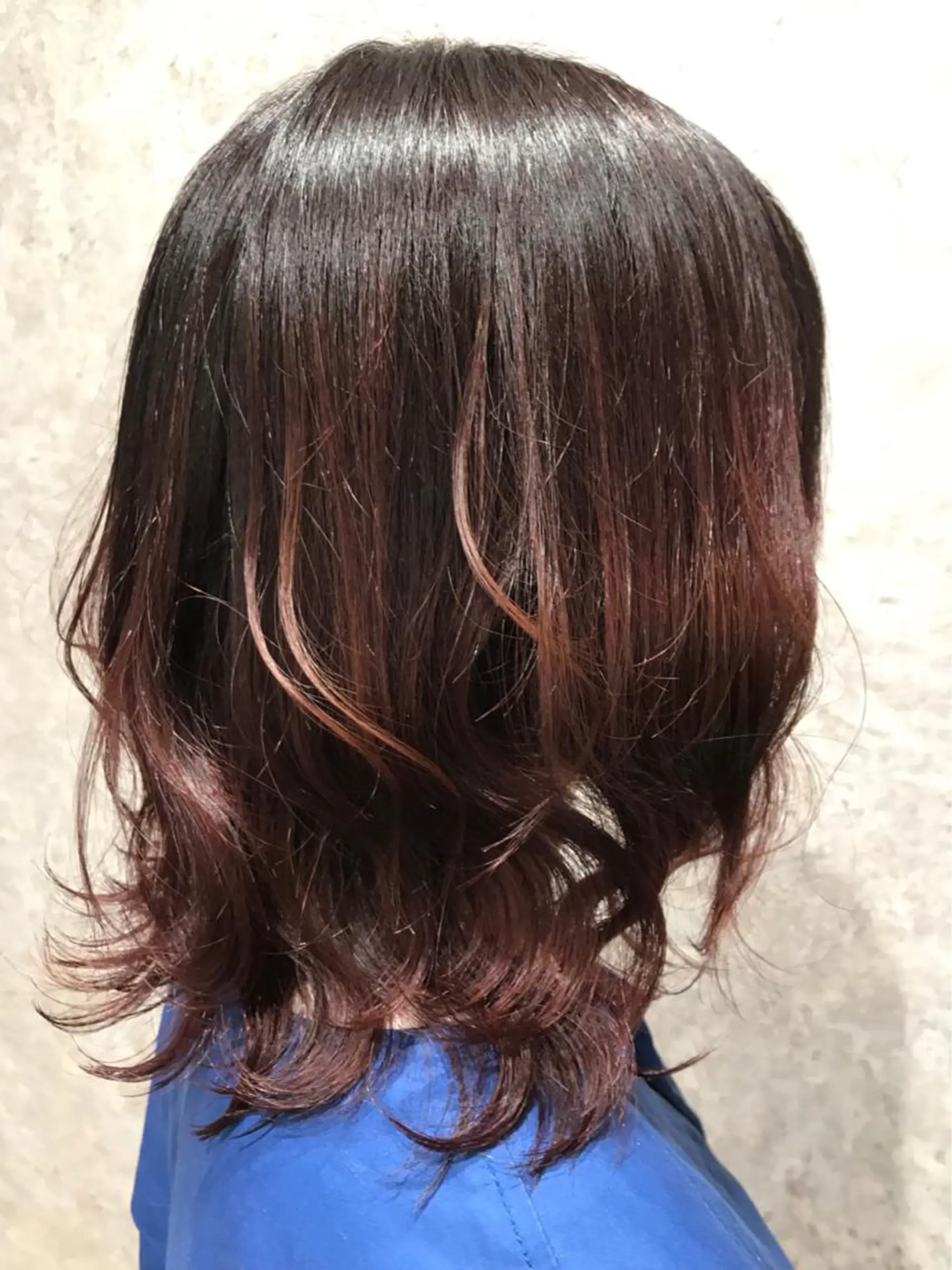 ミディアム カラー グラデーションカラー ピンクカラー ピンクパープル パープルカラー 💈Blanco💈 カラー&ケア🌈のヘアスタイル