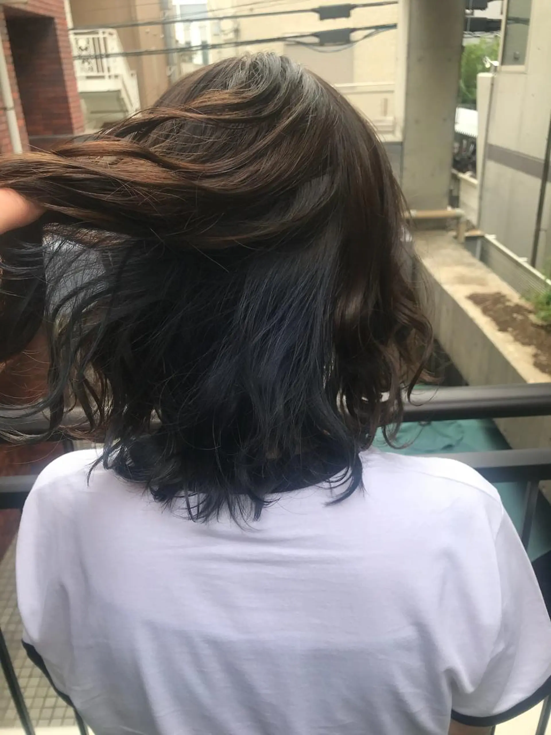 ミディアム カラー ネイビーカラー ヘアカラー トリートメント 🍑艶髪✖️暖色系 ✨momoka🍑のヘアスタイル