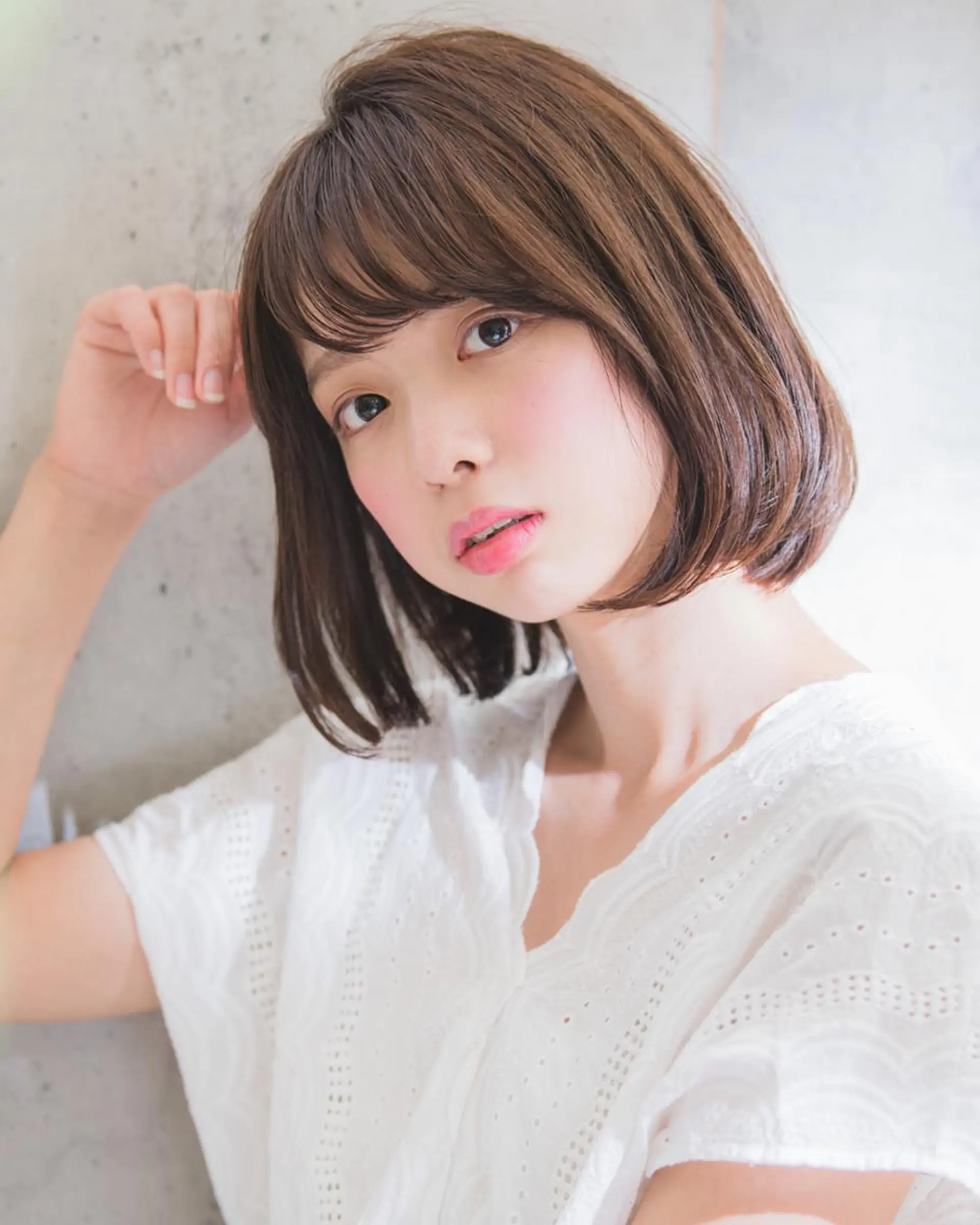 ショート カラー アッシュ 透明感カラー カット トリートメント 宮澤  タケル ミディアムヘアのヘアスタイル