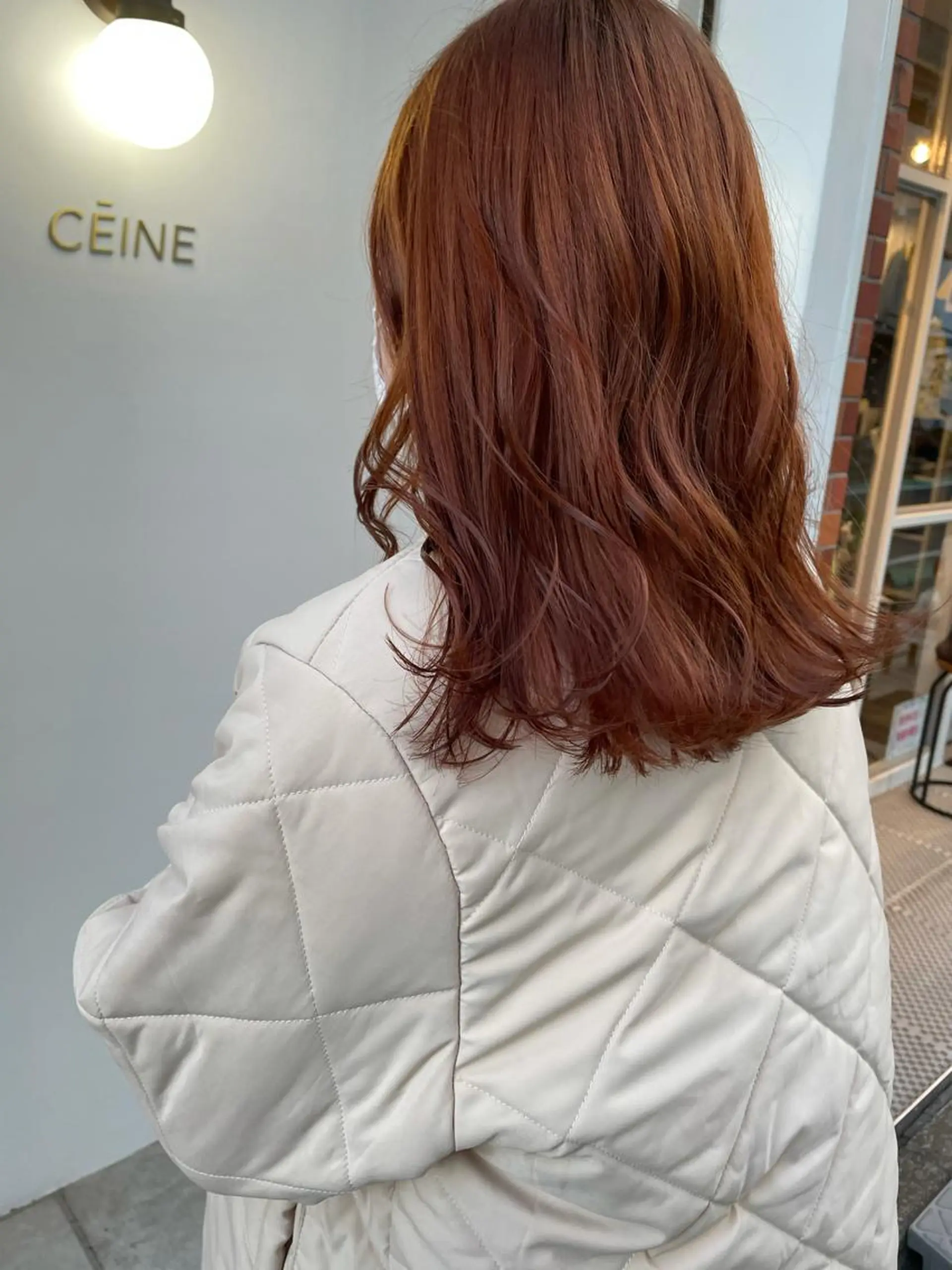 ミディアム カラー ブリーチ ブラウンカラー オレンジ オレンジブラウン ヘアカラー 中目黒🌼 🌼ハナのヘアスタイル