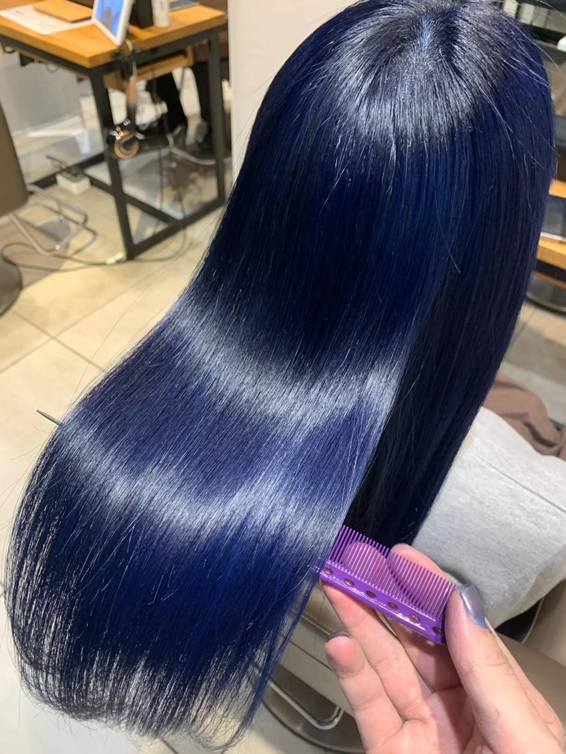 ロング カラー ヘアカラー トリートメント 乾かすだけでサラ艶に /髪質改善西村涼太のヘアスタイル