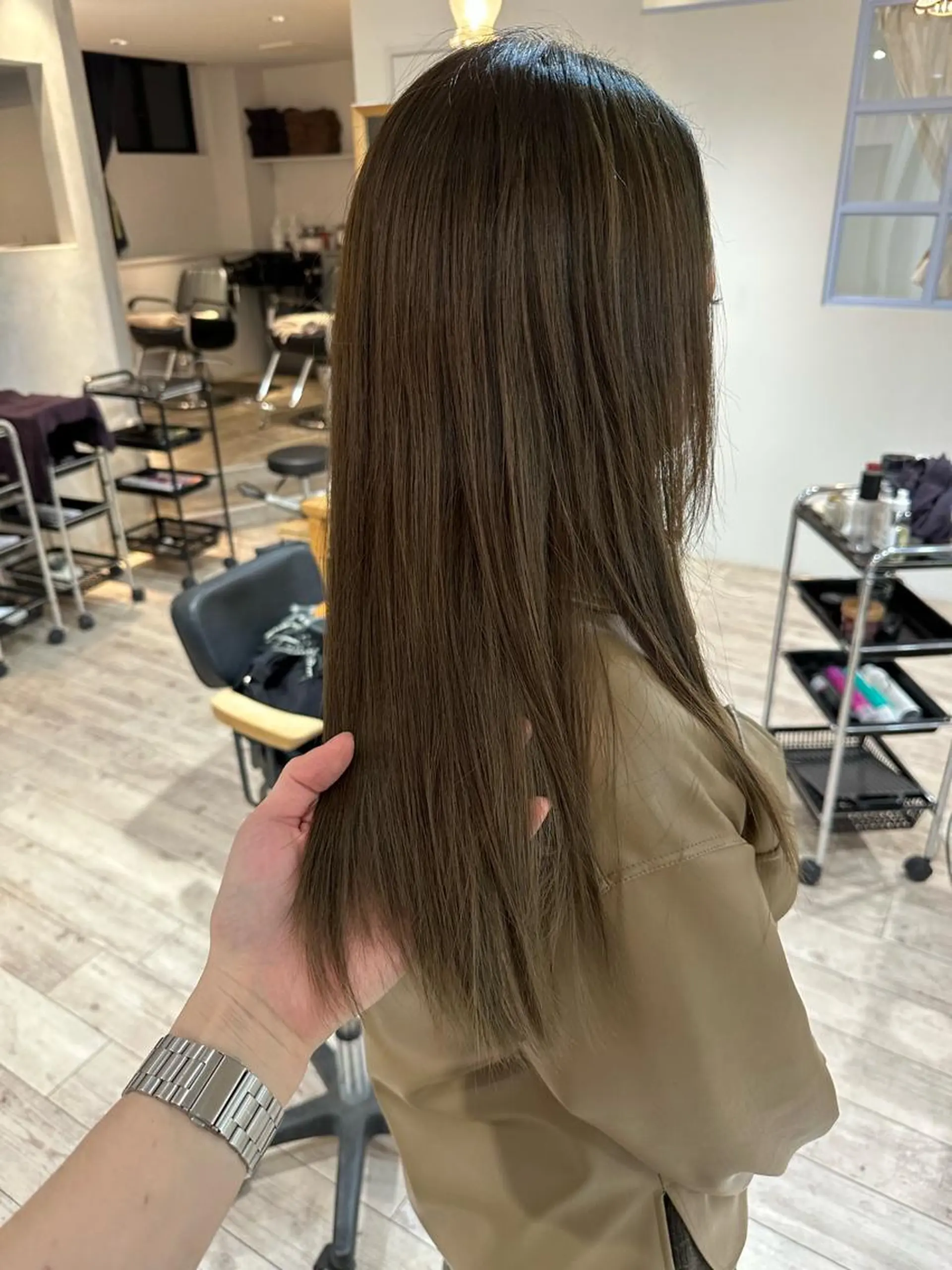 ロング ヘアカラー トリートメント Null 表参道所属・岩下昂世/ ハイトーン/デザインのヘアスタイル