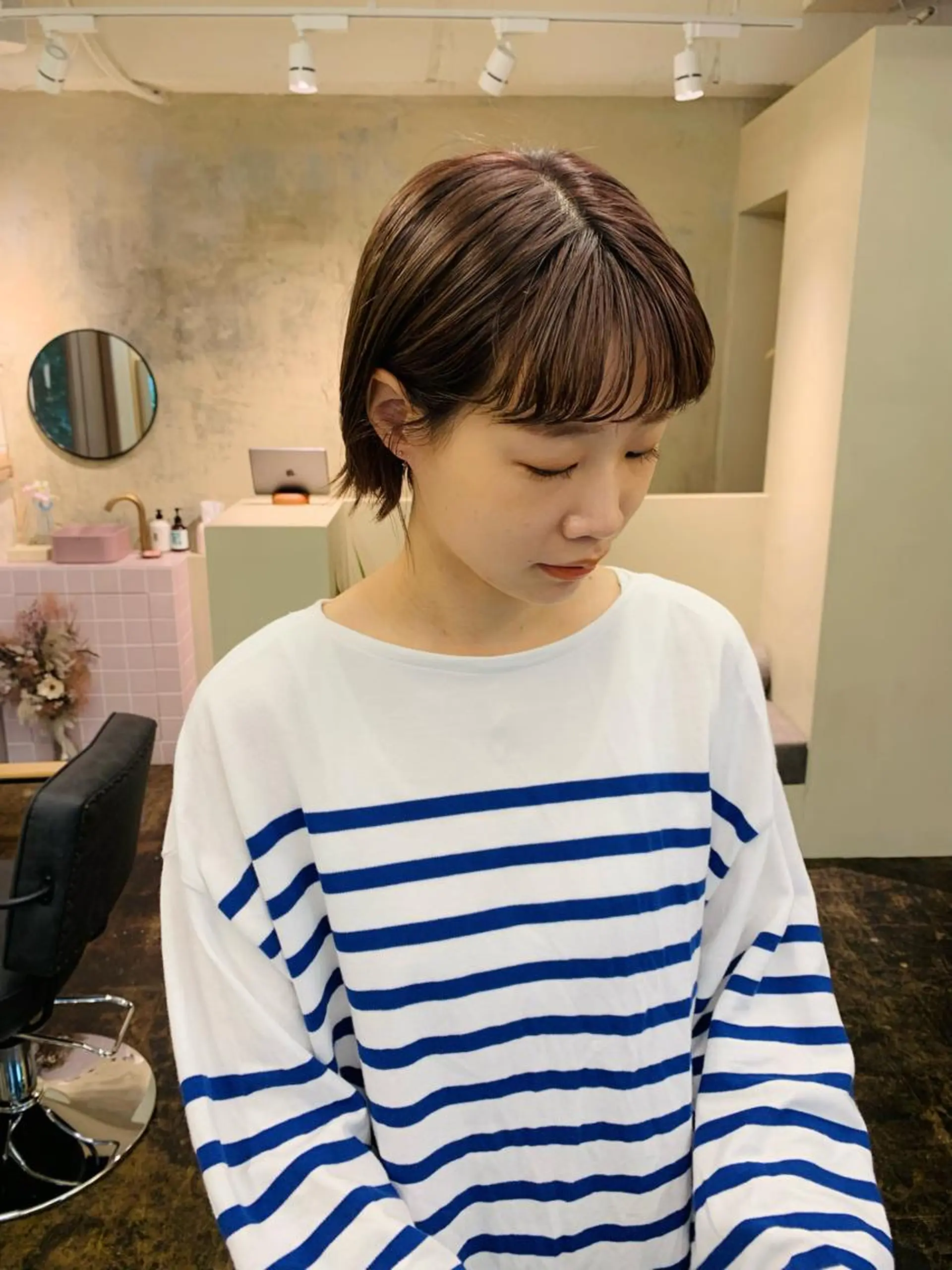 ショート カラー 西山 紗耶香🪽 透明感カラー/ボブのヘアスタイル