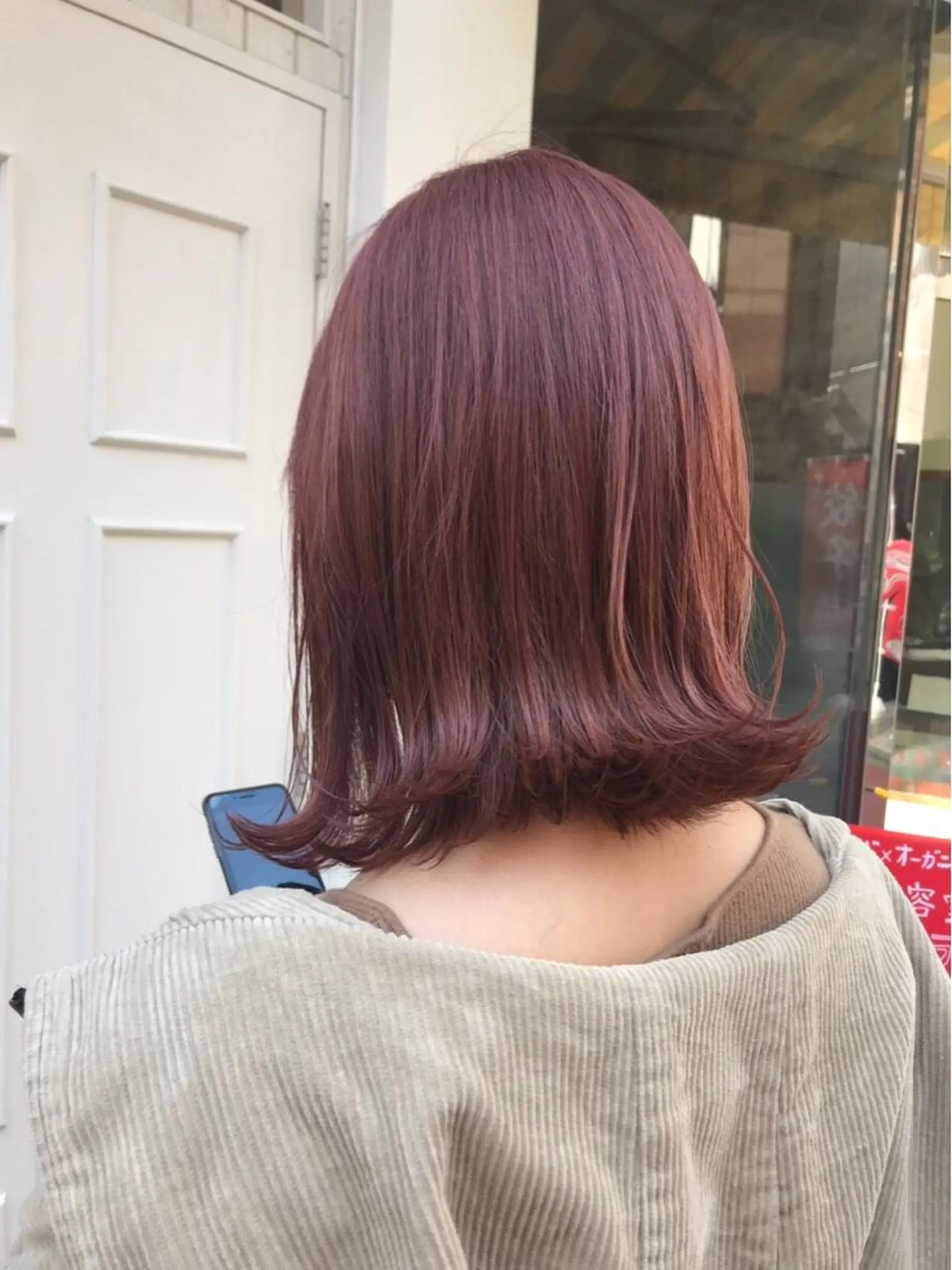 ミディアム カラー レッドカラー 💈Blanco💈 カラー&ケア🌈のヘアスタイル
