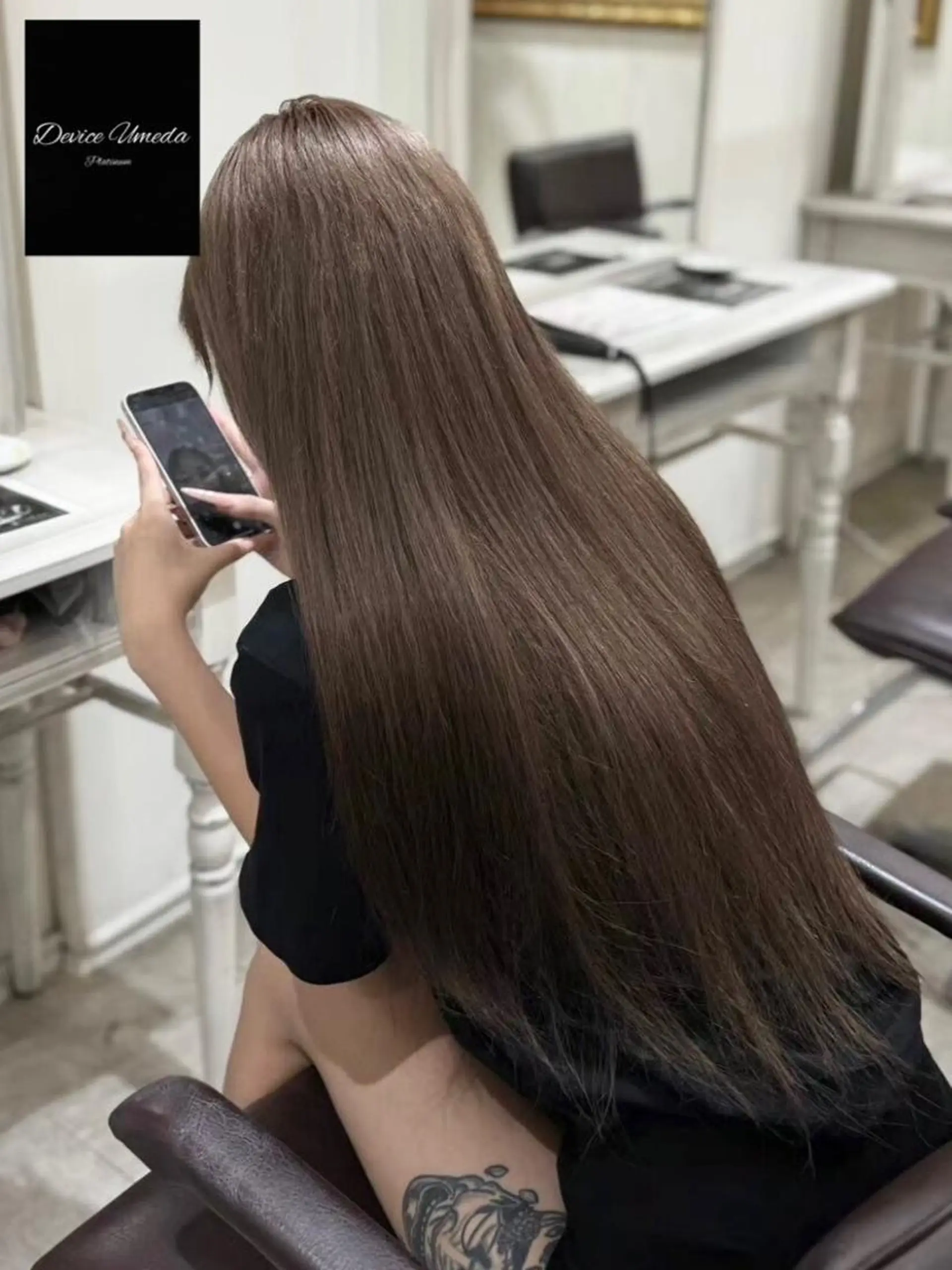 カラー メンズ ヘアアレンジ ロング エクステ地域最安値★ Device梅田のヘアスタイル