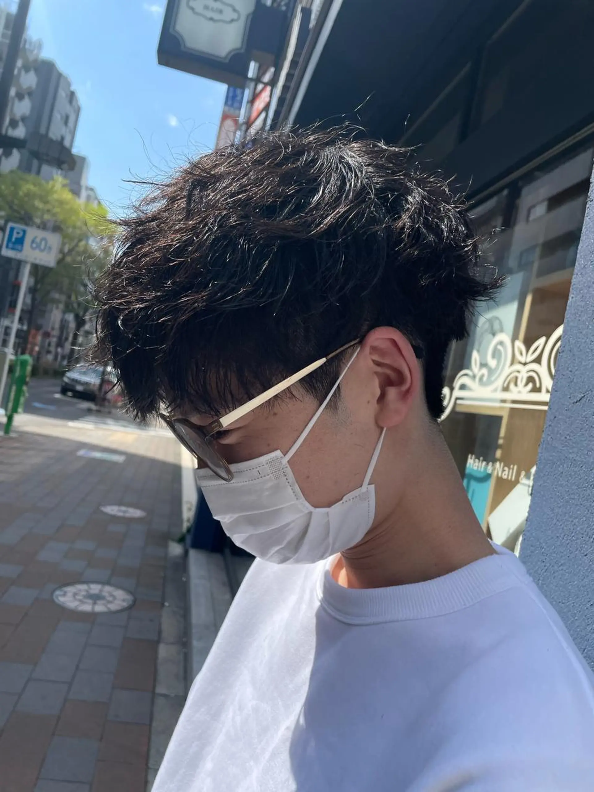 ショート パーマ メンズ カット パーマ すげ さやかのヘアスタイル
