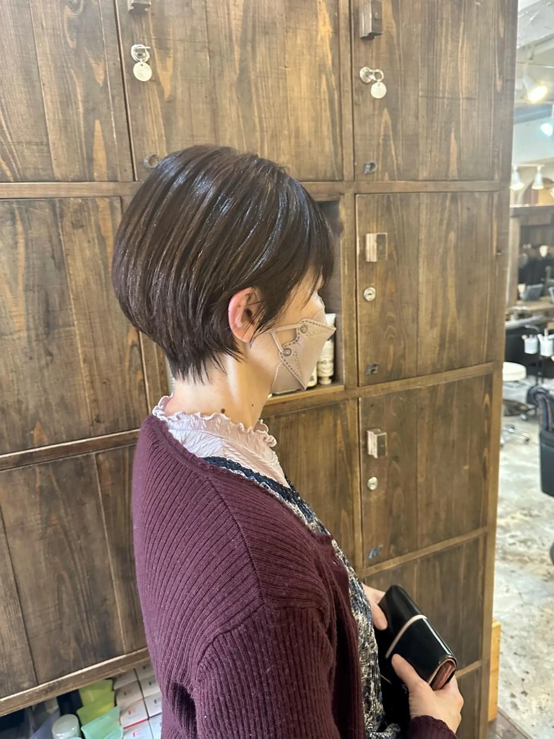 ショート カラー ショートボブ ボブ ショートヘア カット ヘアカラー トリートメント ボブ/ショート/縮毛 /レイヤー/内山翔太のヘアスタイル