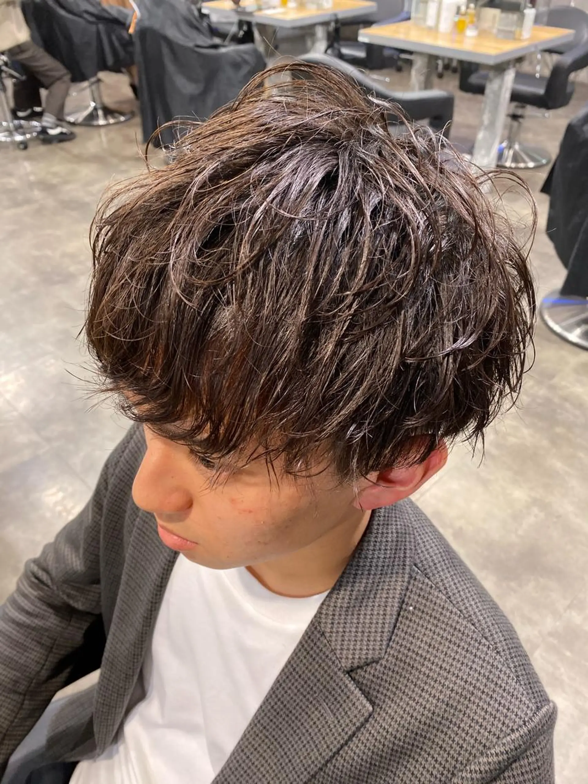 ショート カラー パーマ ヘアアレンジ メンズ キッズ ネイル マツエク・マツパ メンズパーマ メンズツイストパーマ メンズネイル スパイラルパーマ ツイストパーマ Rene'所属・当日予約⭕️ JUNYAのヘアスタイル
