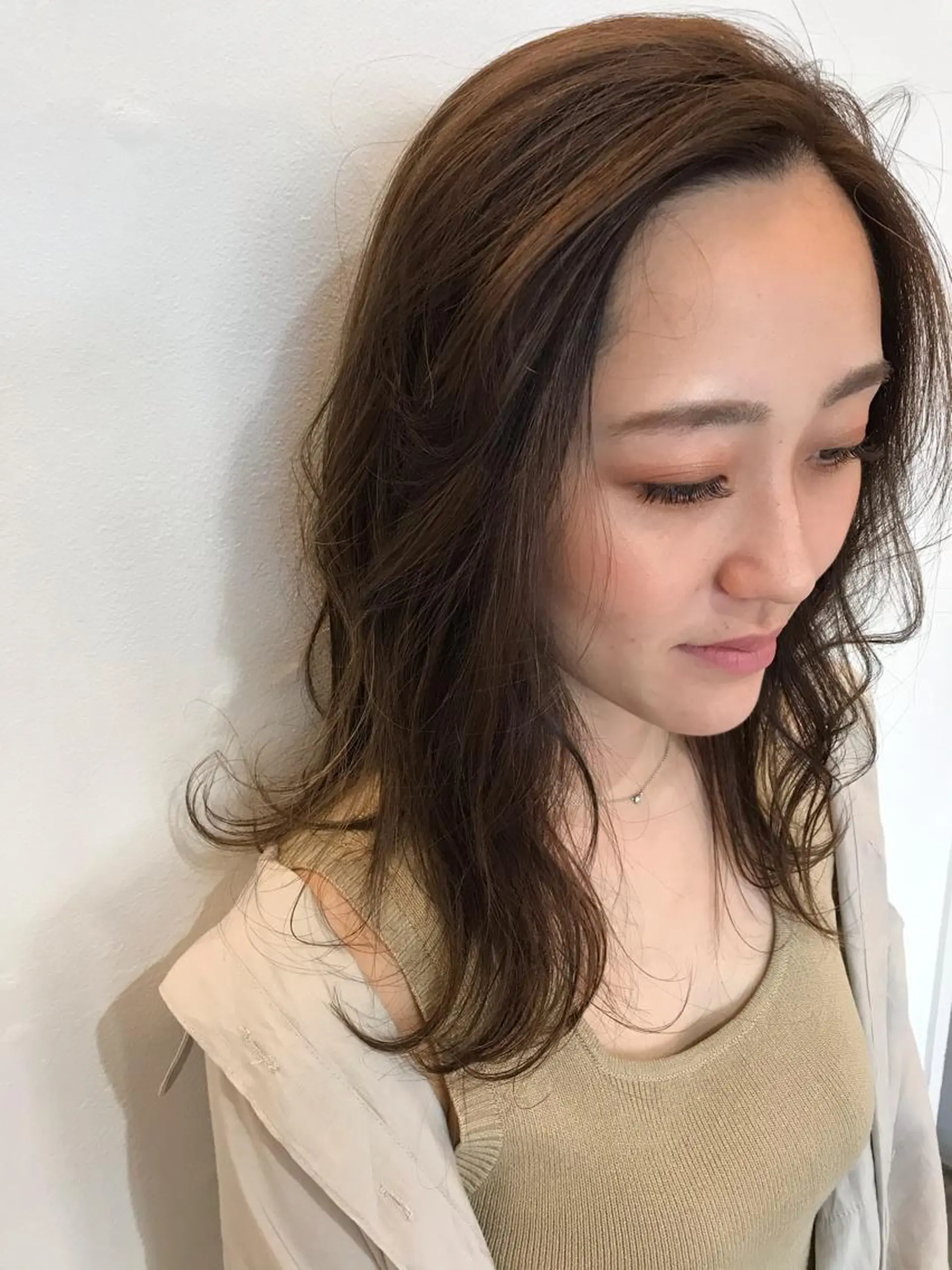 セミロング ヘアカラー 河田 海陽のヘアスタイル