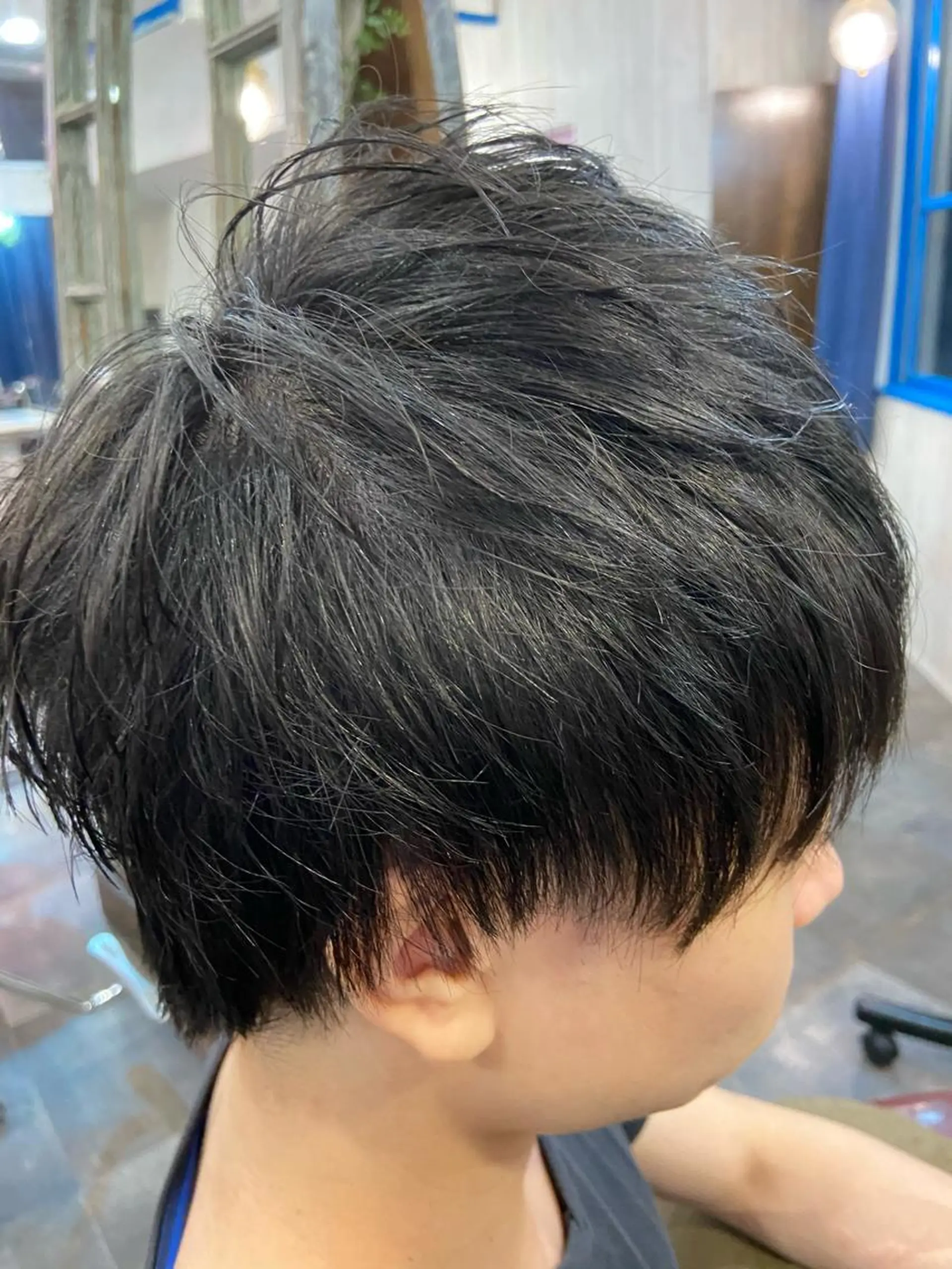 ショート メンズ カットパーマ✂️ 小坂田玲亜のヘアスタイル