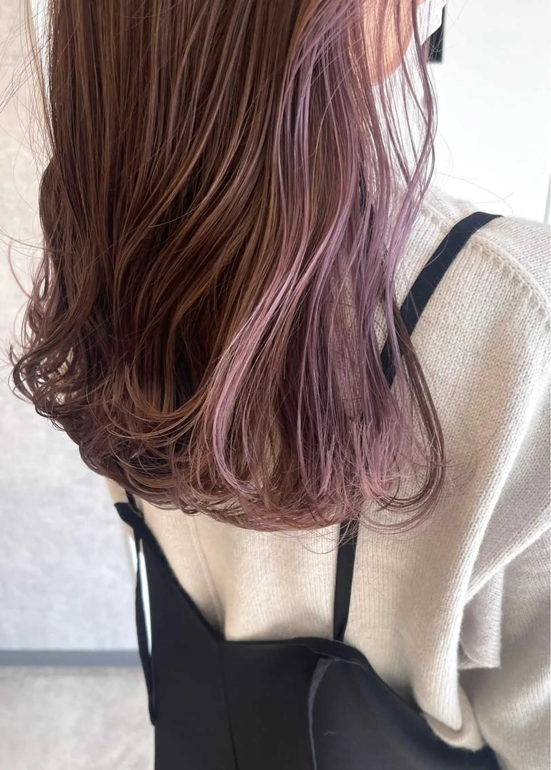 セミロング カラー ヘアアレンジ パープルカラー ヘアカラー merci.所属・🌻まさの あいり🌻のヘアスタイル
