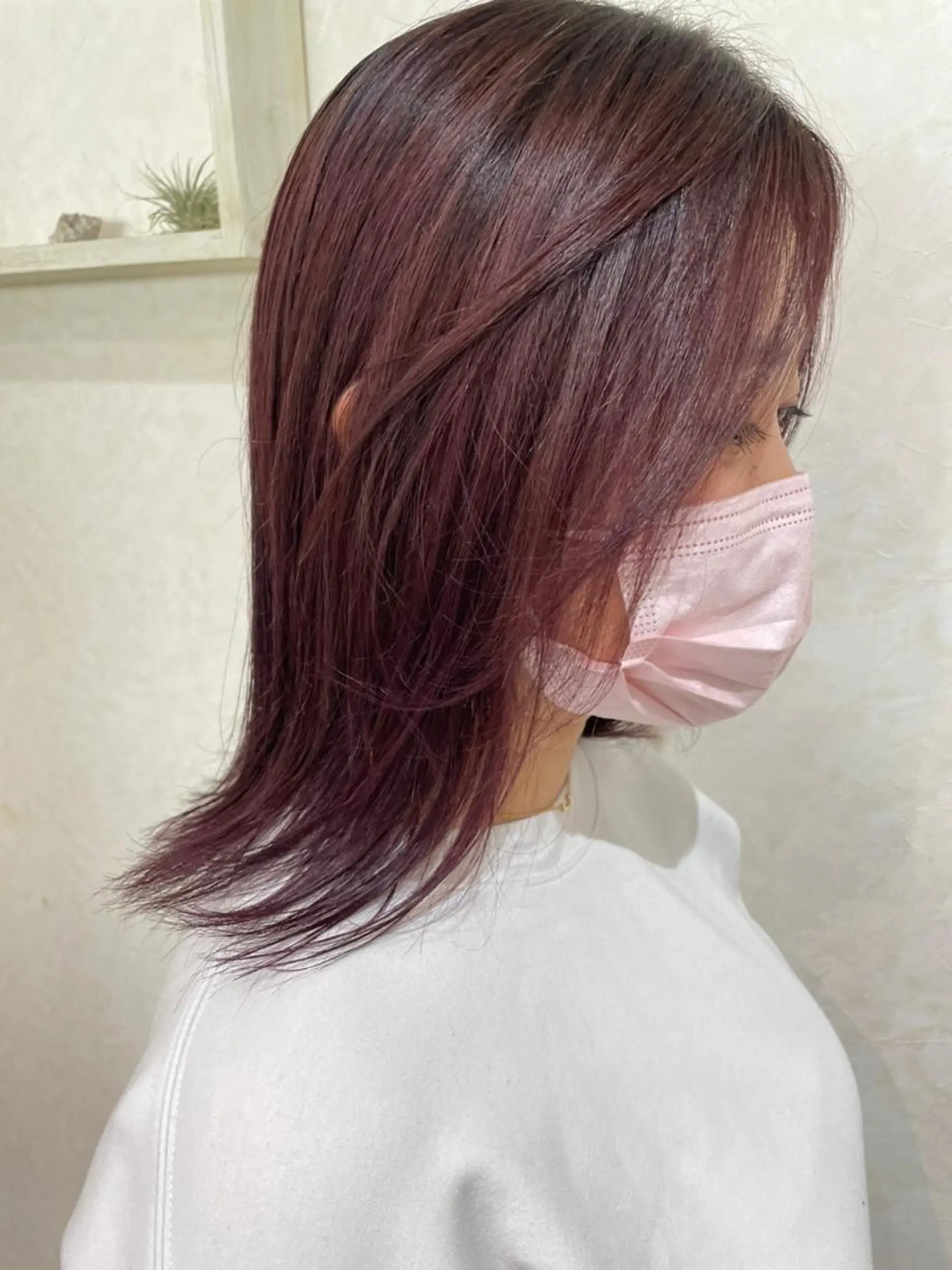 セミロング ヘアアレンジ パーマ カラー セミロングパーマ アディクシーカラー アッシュ バレイヤージュ ミストバング カット ヘアカラー トリートメント 【N°deseo】 吉祥寺のヘアスタイル