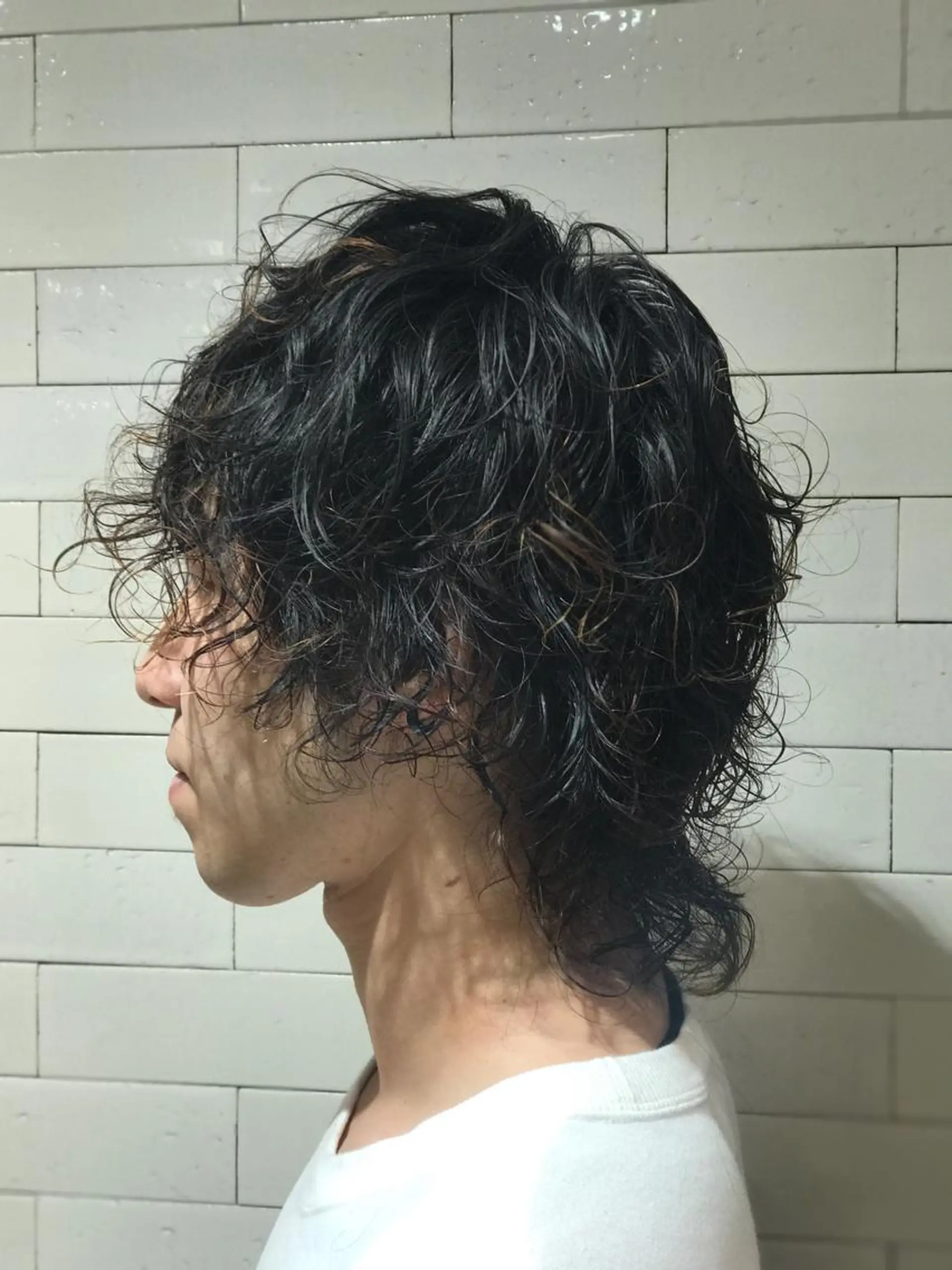 ミディアム パーマ メンズ 肩より上ヘア特化/ 山田シュウヘイのヘアスタイル