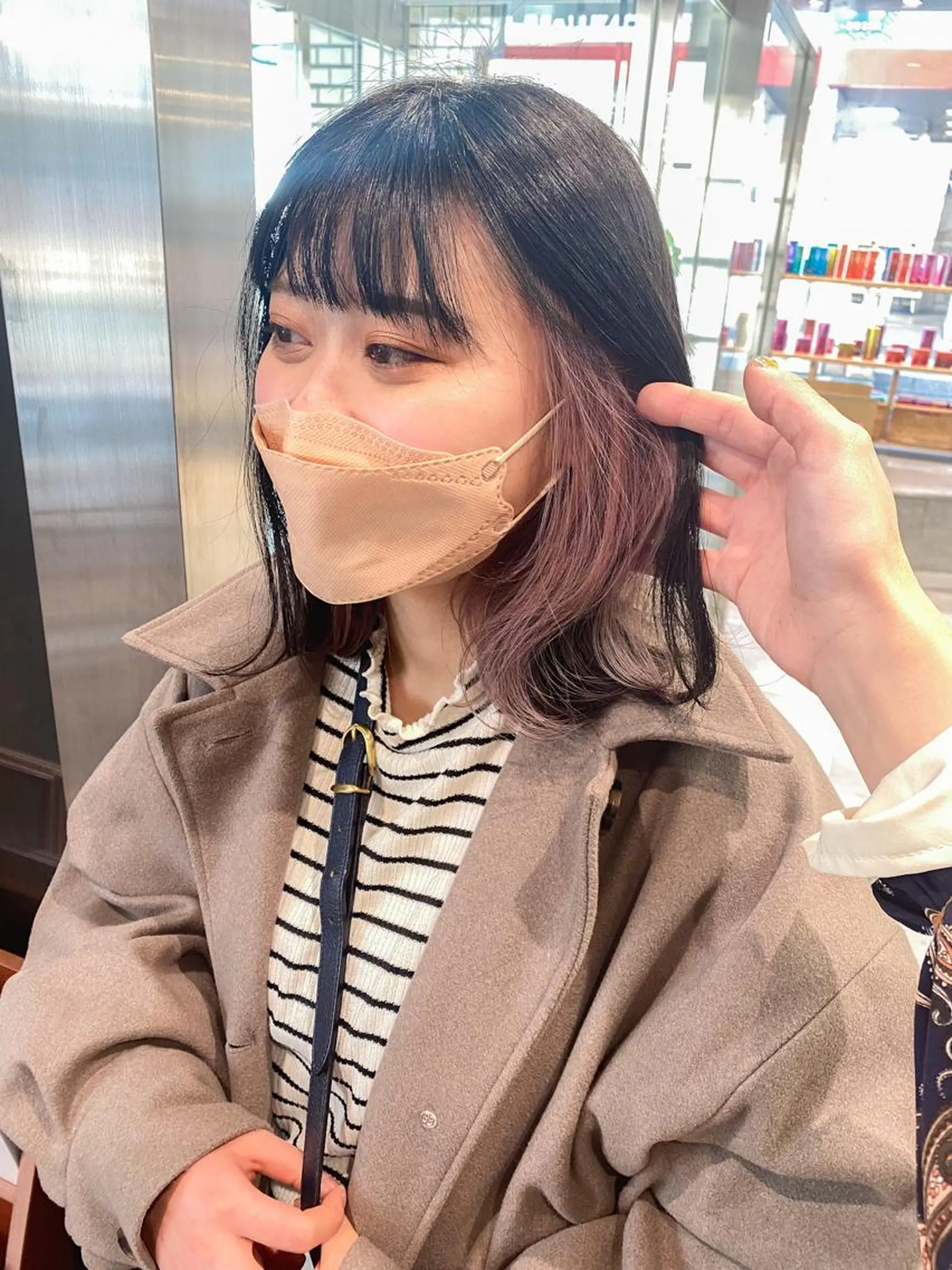 ミディアム カラー カット ヘアカラー トリートメント 韓国風デザイン 💐MIZUKI💐のヘアスタイル