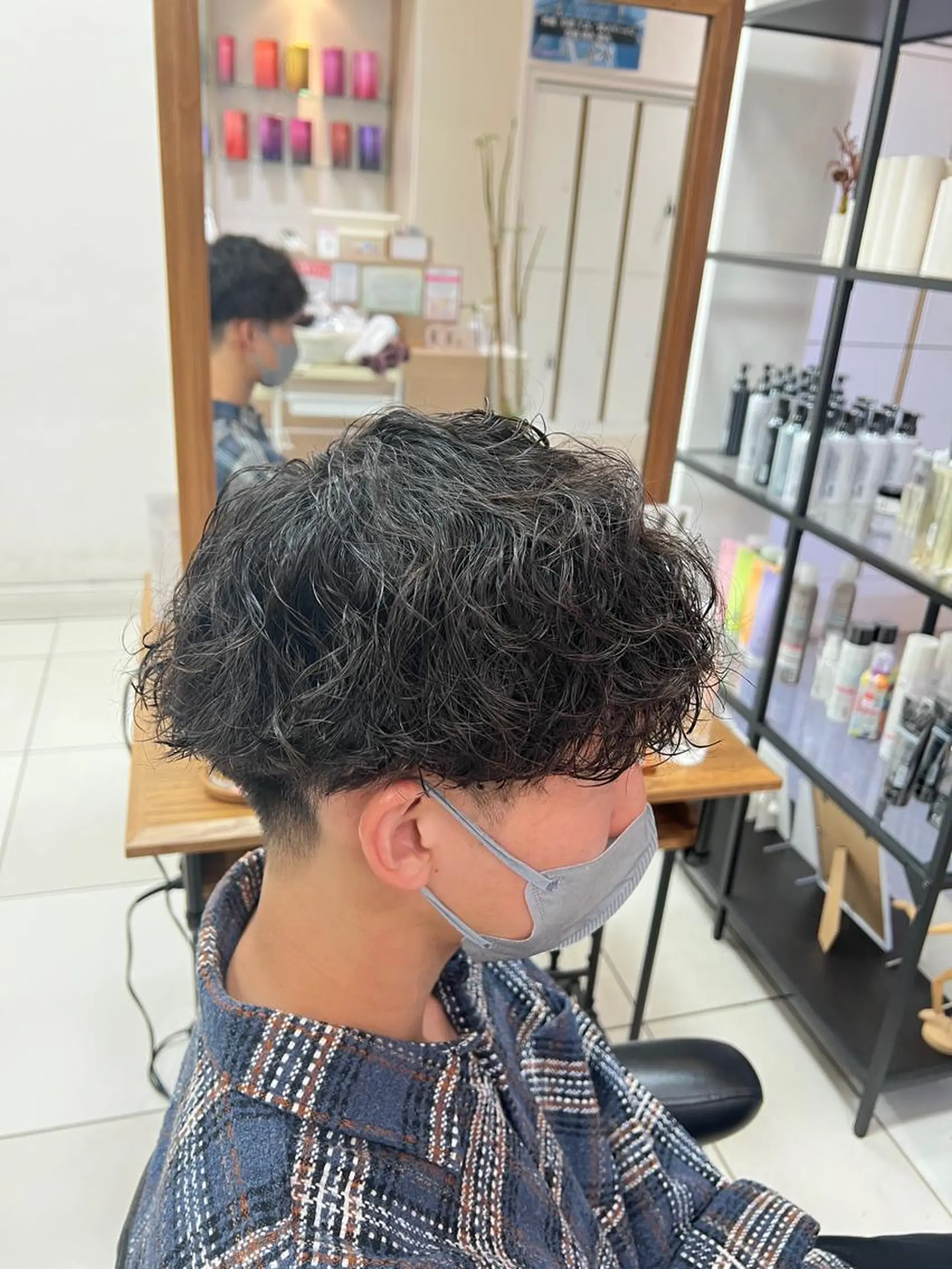 パーマ メンズ カット パーマ 透明感カラー/ボブ/ nanamiのヘアスタイル