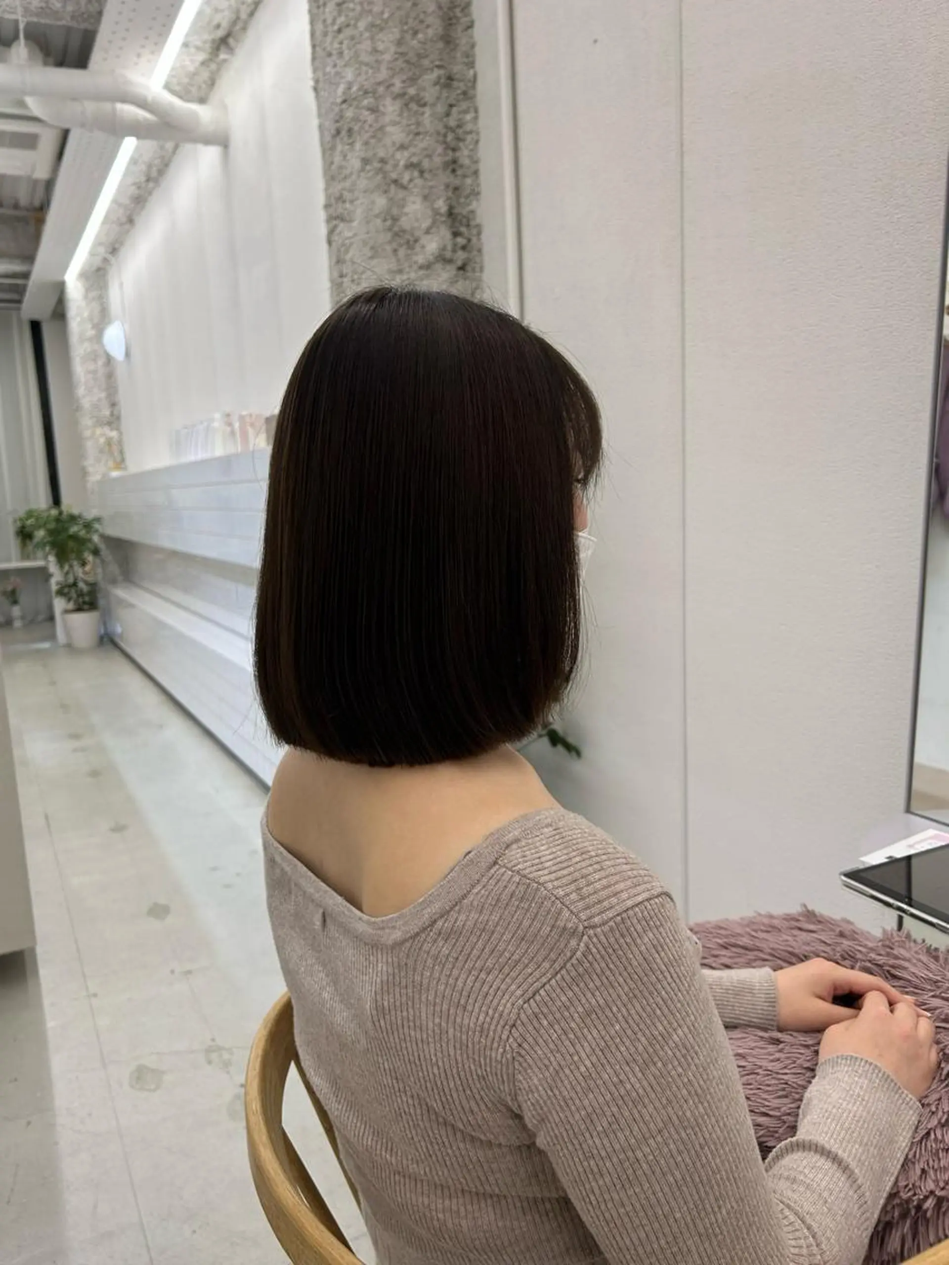 ミディアム カット ヘアカラー トリートメント 名古屋/伏見/花屋 併設/不破新のヘアスタイル