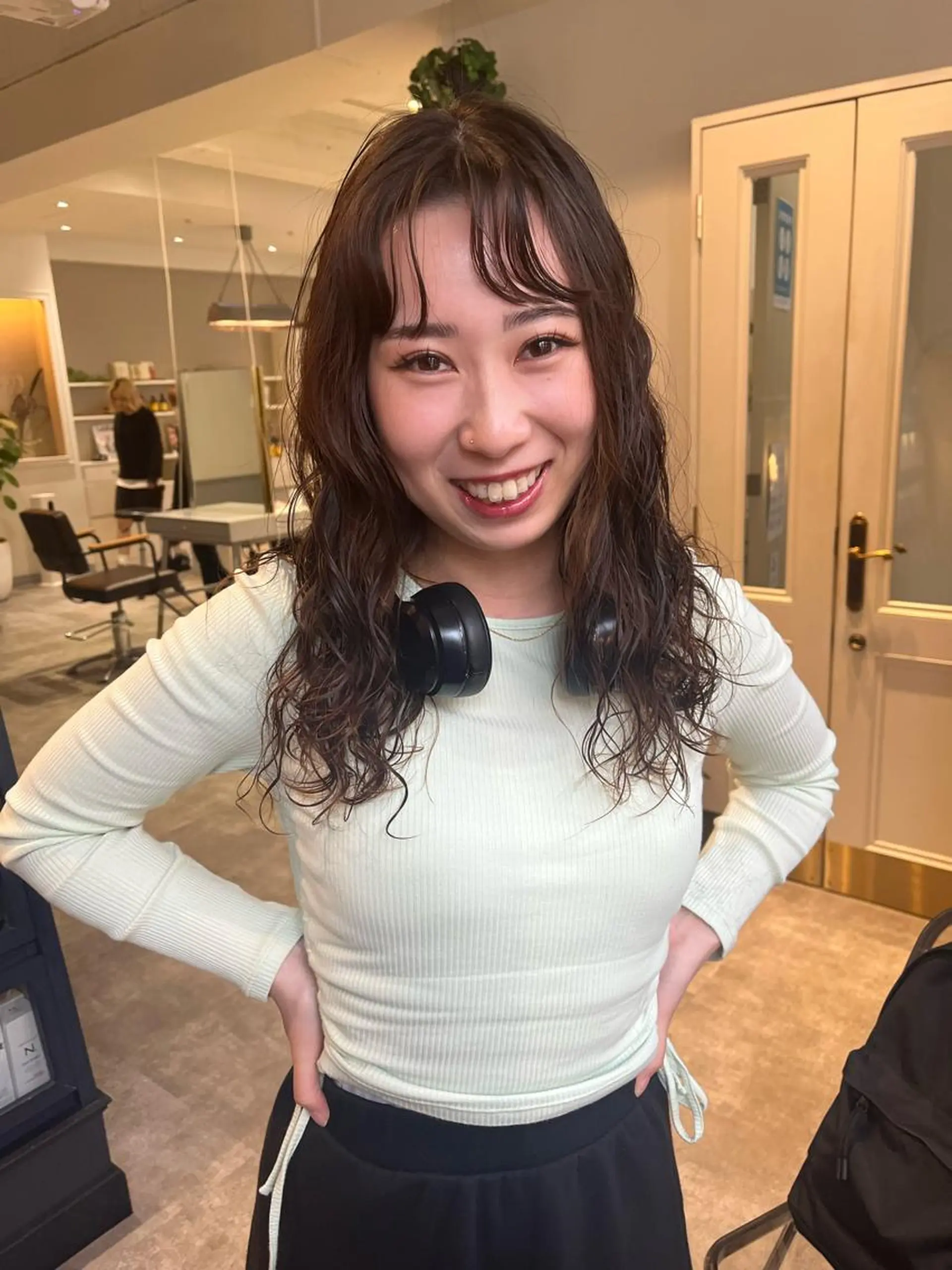 ロング パーマ SIKI yuuna モテ韓国ヘア☁️のヘアスタイル