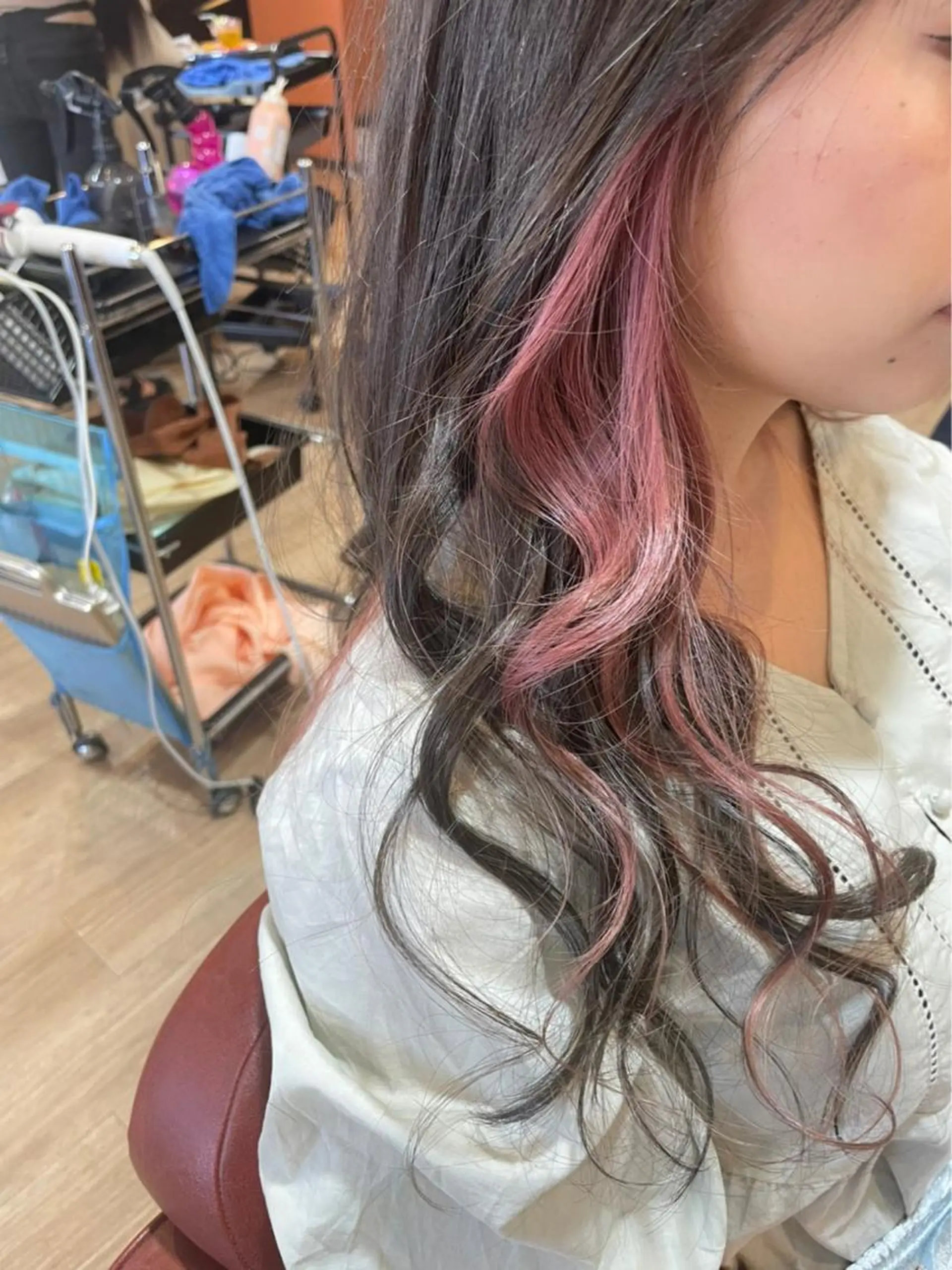 ロング カラー グレージュ ピンクカラー hair & spa Nalu所属・hair & spa Naluのヘアスタイル