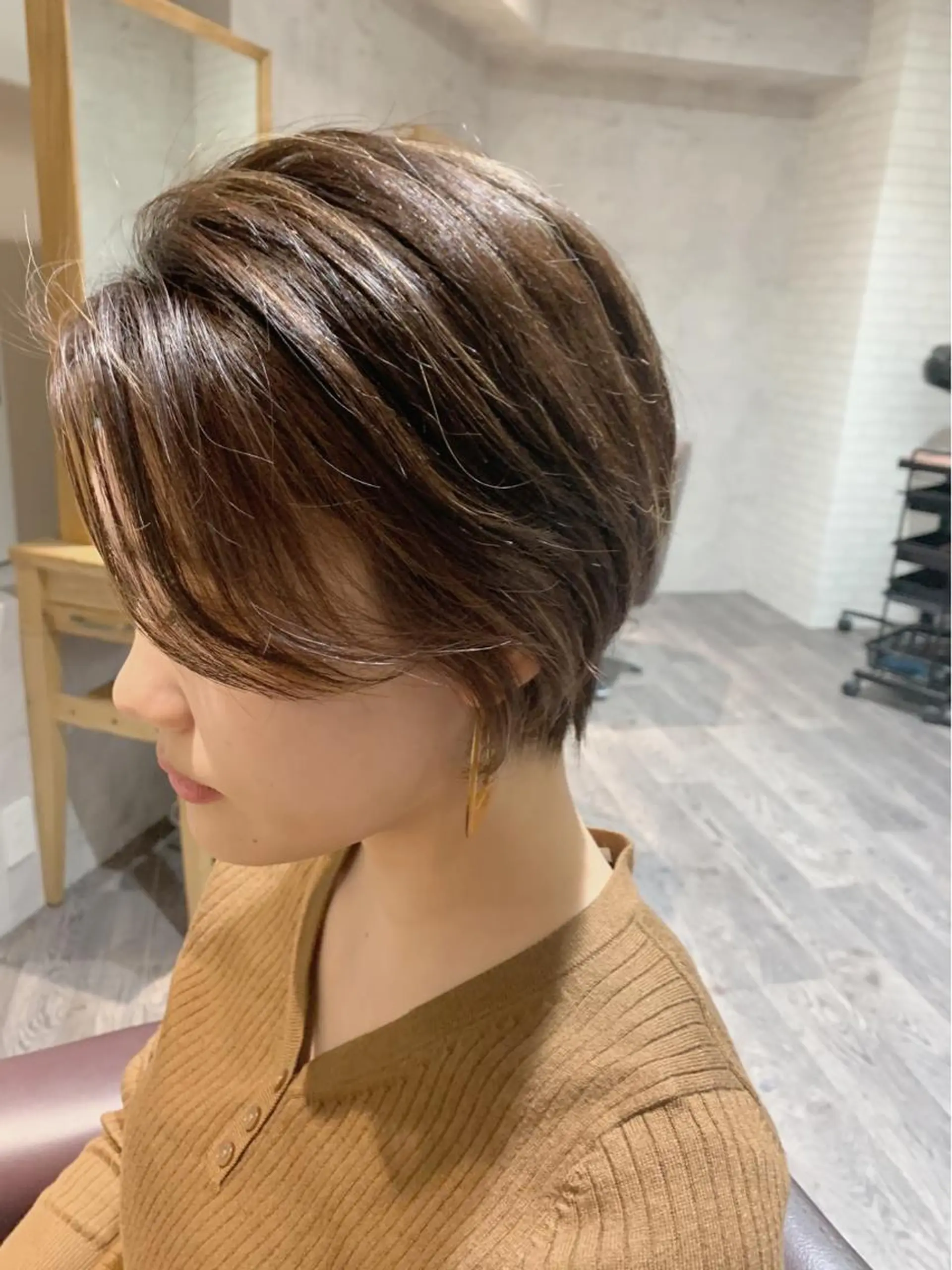 ショート カラー ハンサムショート ショートヘア バレイヤージュ KAZUMAのヘアスタイル