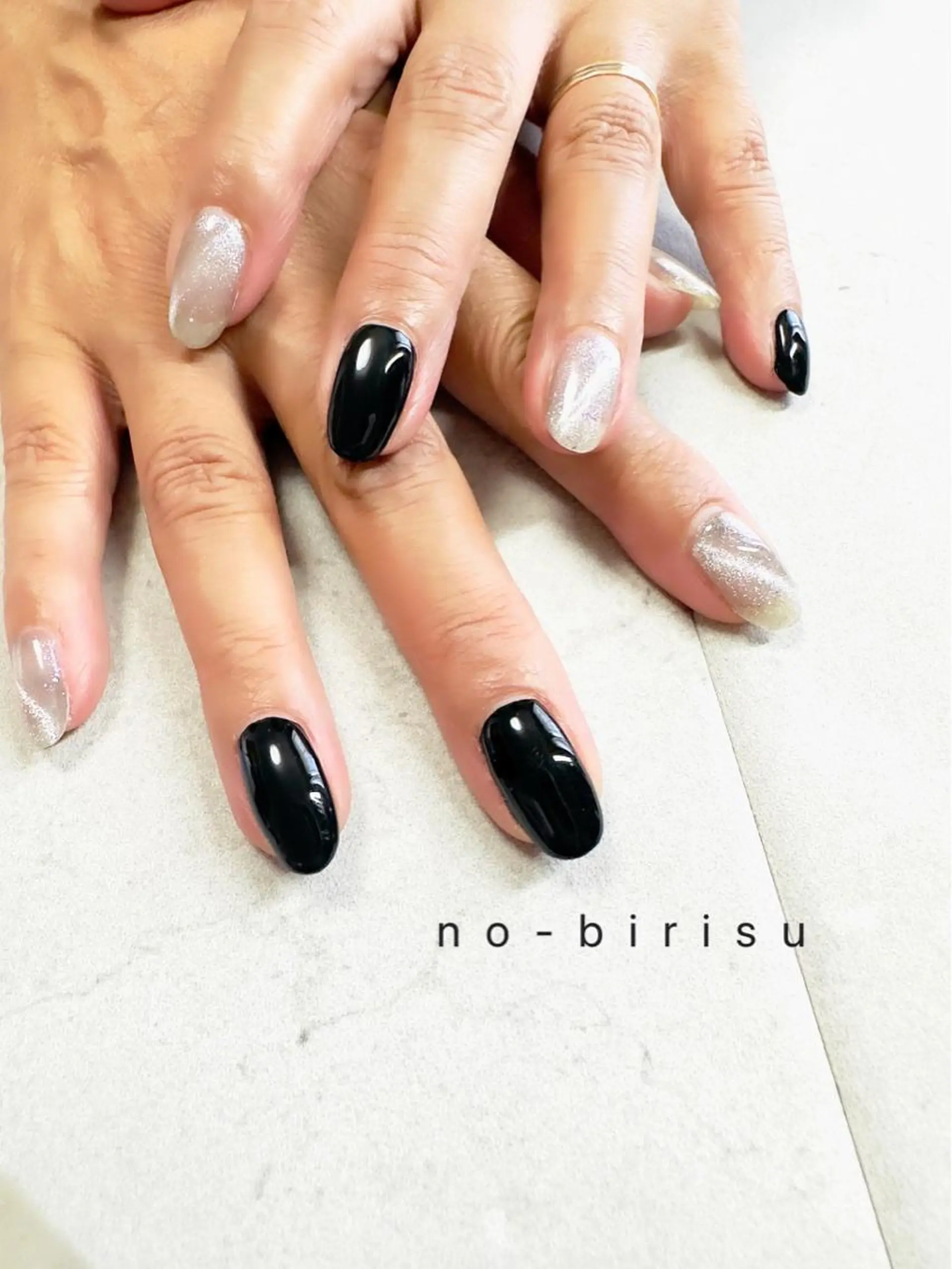 ネイル マグネットネイル ハンドネイル no-birisu nailのネイルデザイン