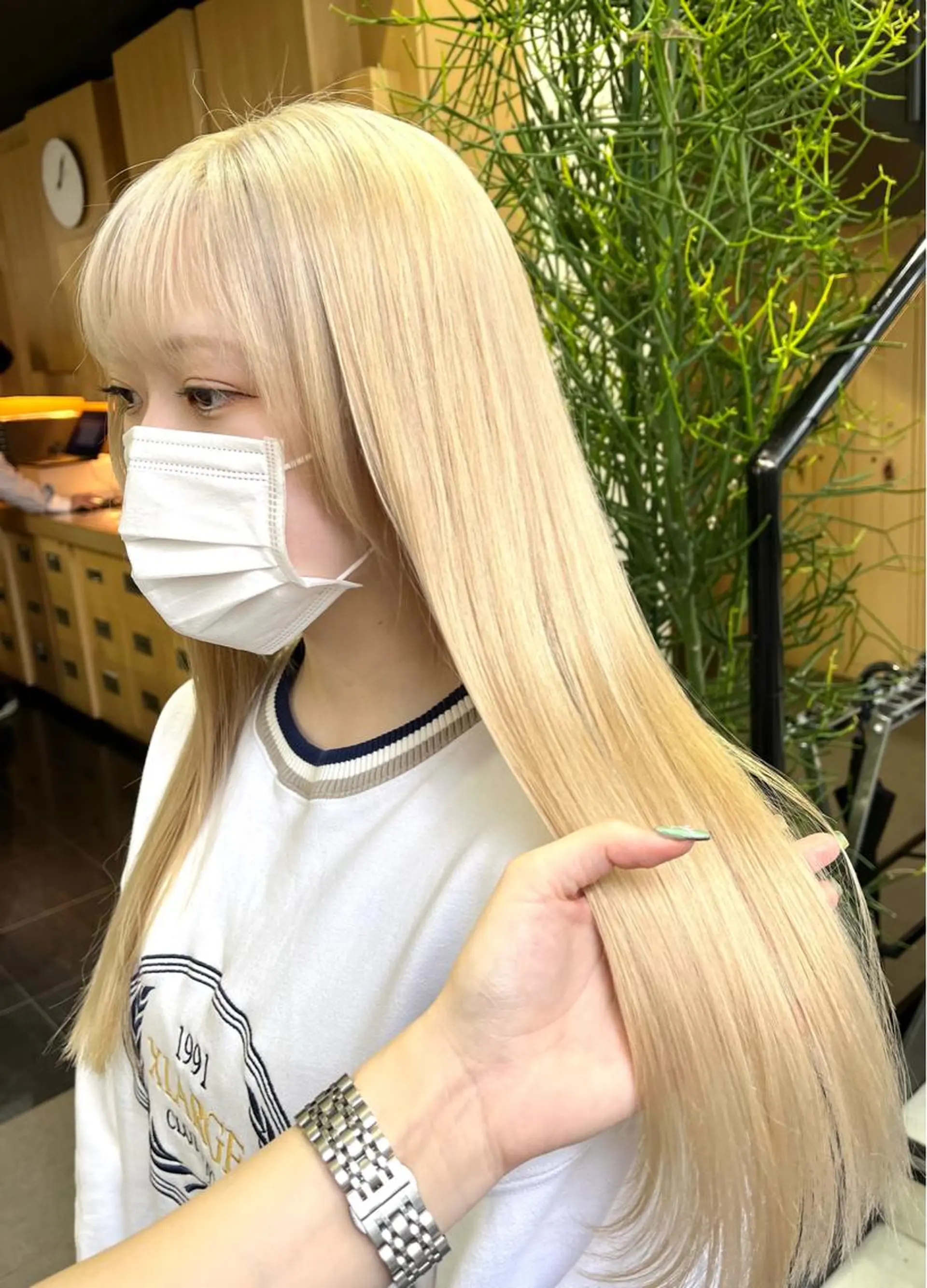 セミロング カラー ヘアカラー トリートメント 海外girl🤎 透明感ベージュmaoのヘアスタイル