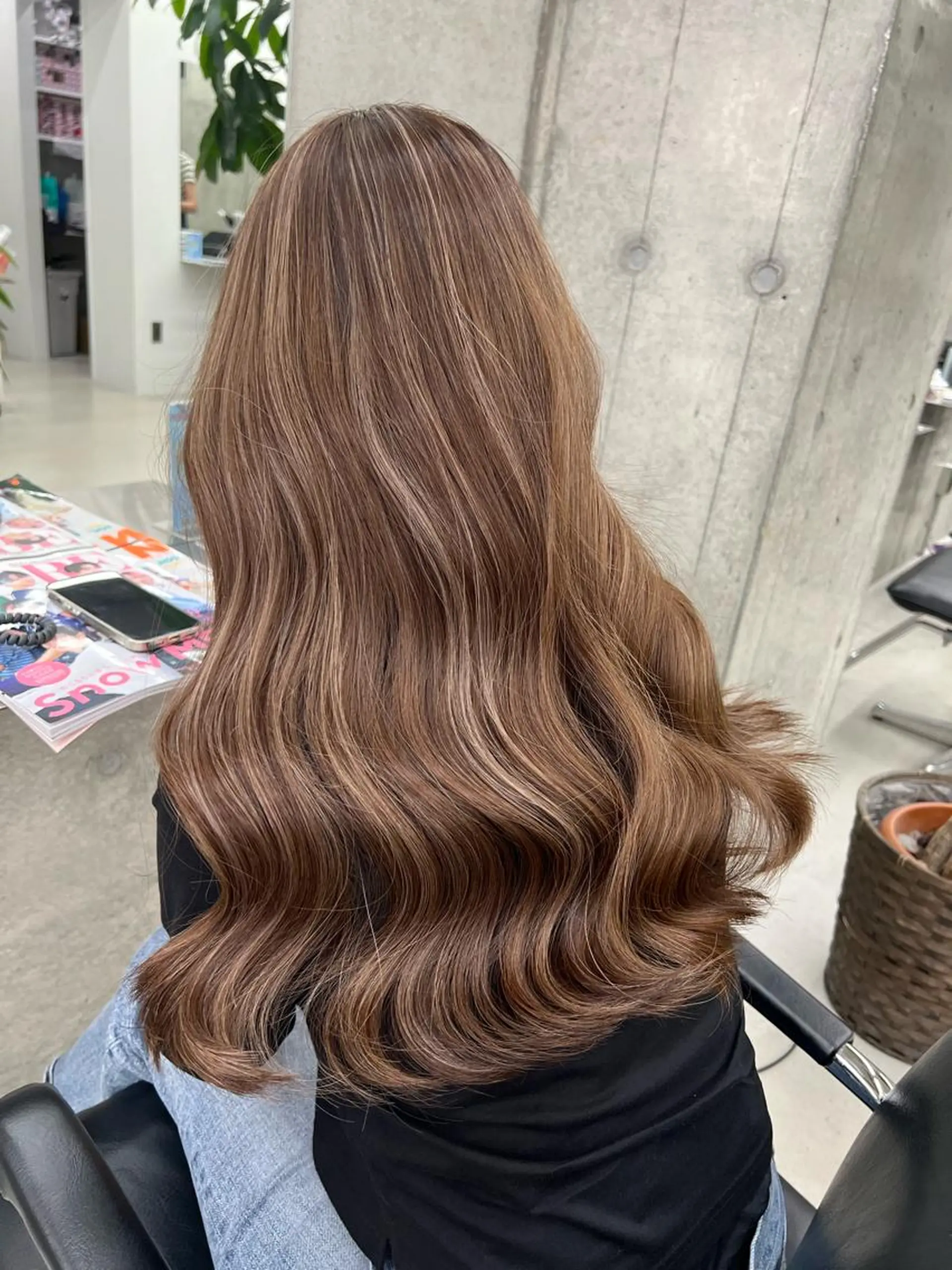 ロング ハイライト LINOET名古屋所属・ダブルカラー🩶上村 純妃🩶名駅徒歩5分のヘアスタイル