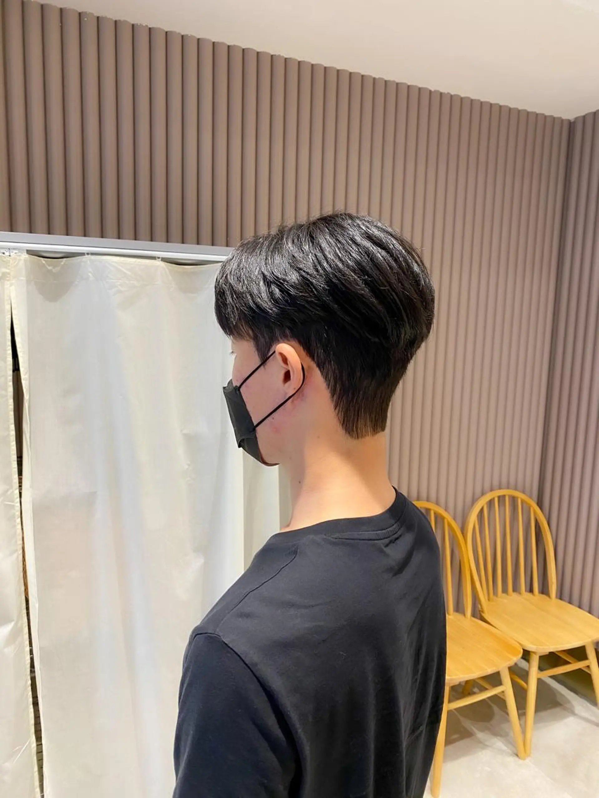 ショート パーマ メンズ ダウンパーマ ガイルカット カルマパーマ メンズ韓国風 マッシュ カット パーマ トリートメント ヘッドスパ ヘアセット 韓国メンズヘア専門 RYO 表参道/原宿のヘアスタイル