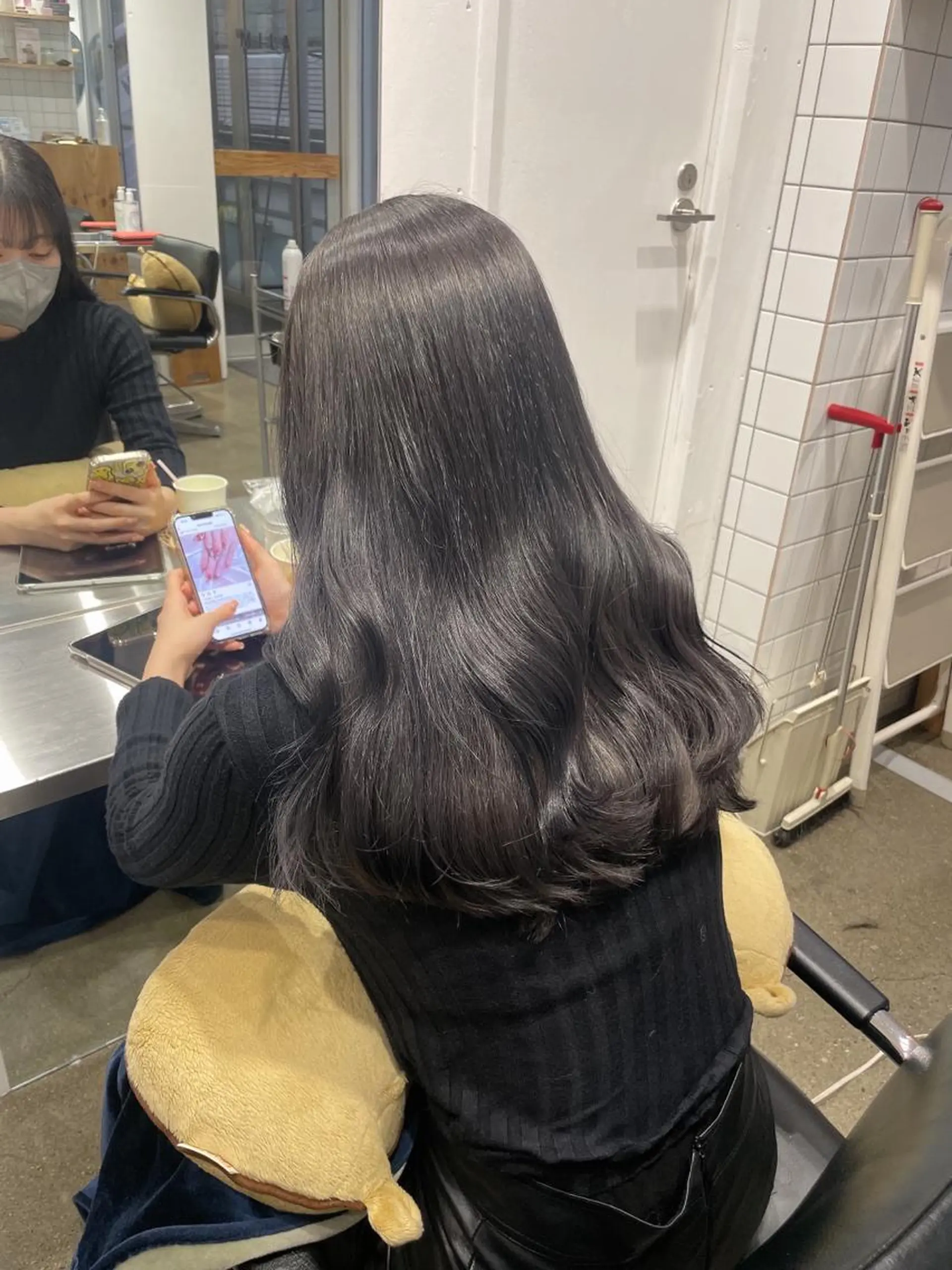 ロング カラー アディクシーカラー 透明感カラー ダークグレー ダークグレージュ グレージュ ヘアカラー トリートメント 🪞♡韓国風スタイル MISATO🪞♡のヘアスタイル
