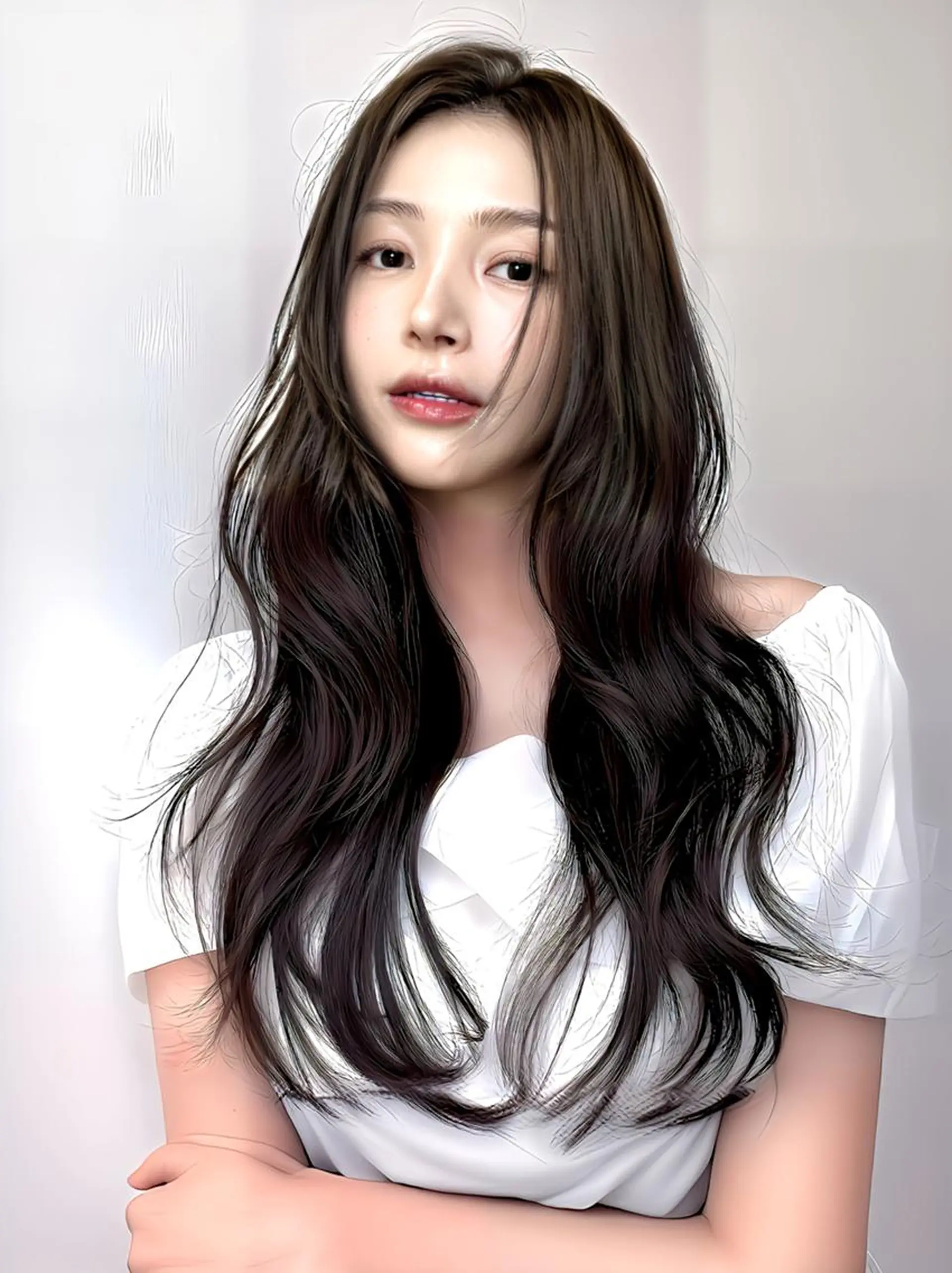 ロング エクステ カラーエクステ 大阪梅田徒歩7分のヘアスタイル