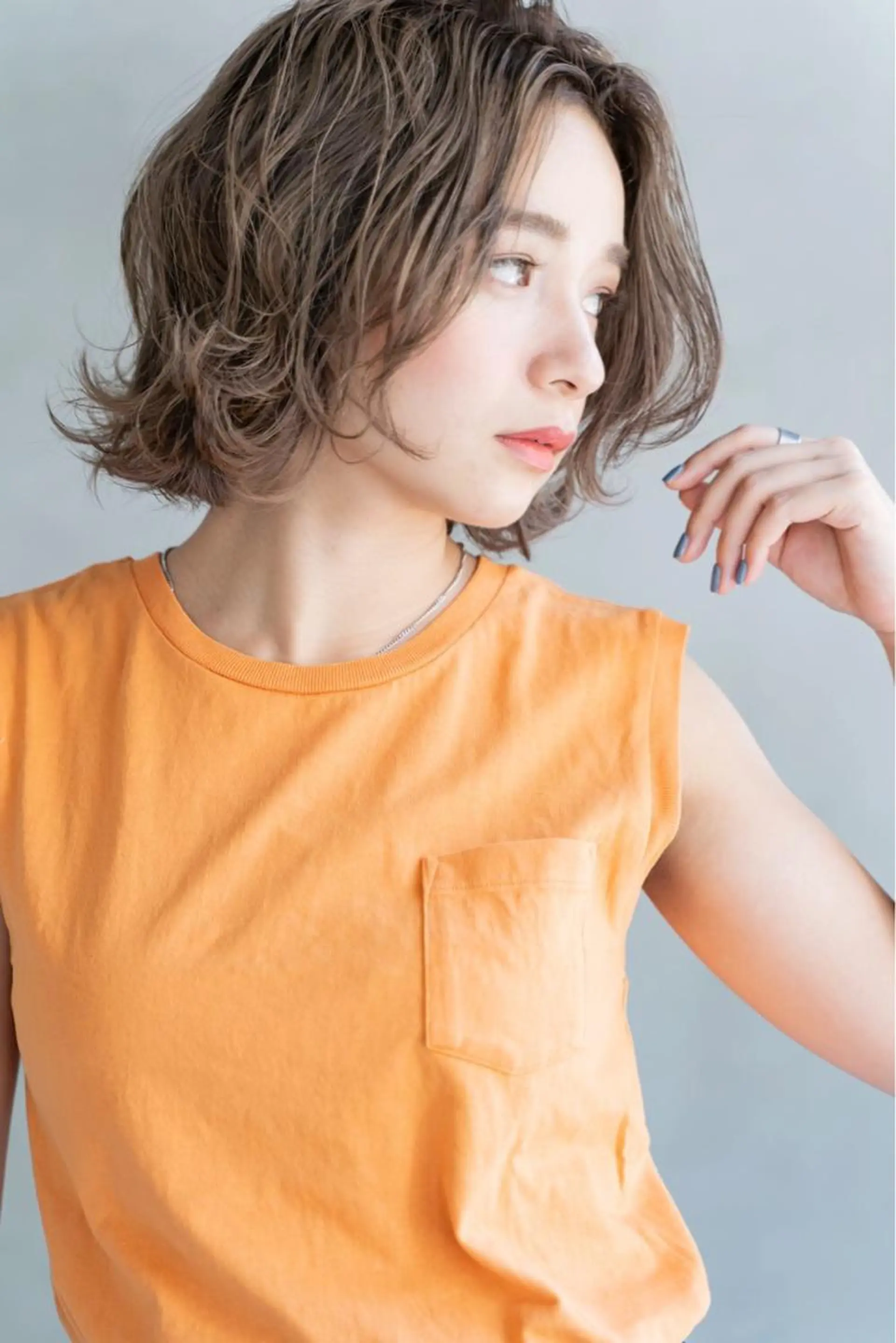 ミディアム カラー 山崎 澪 レイヤーカット/大宮のヘアスタイル