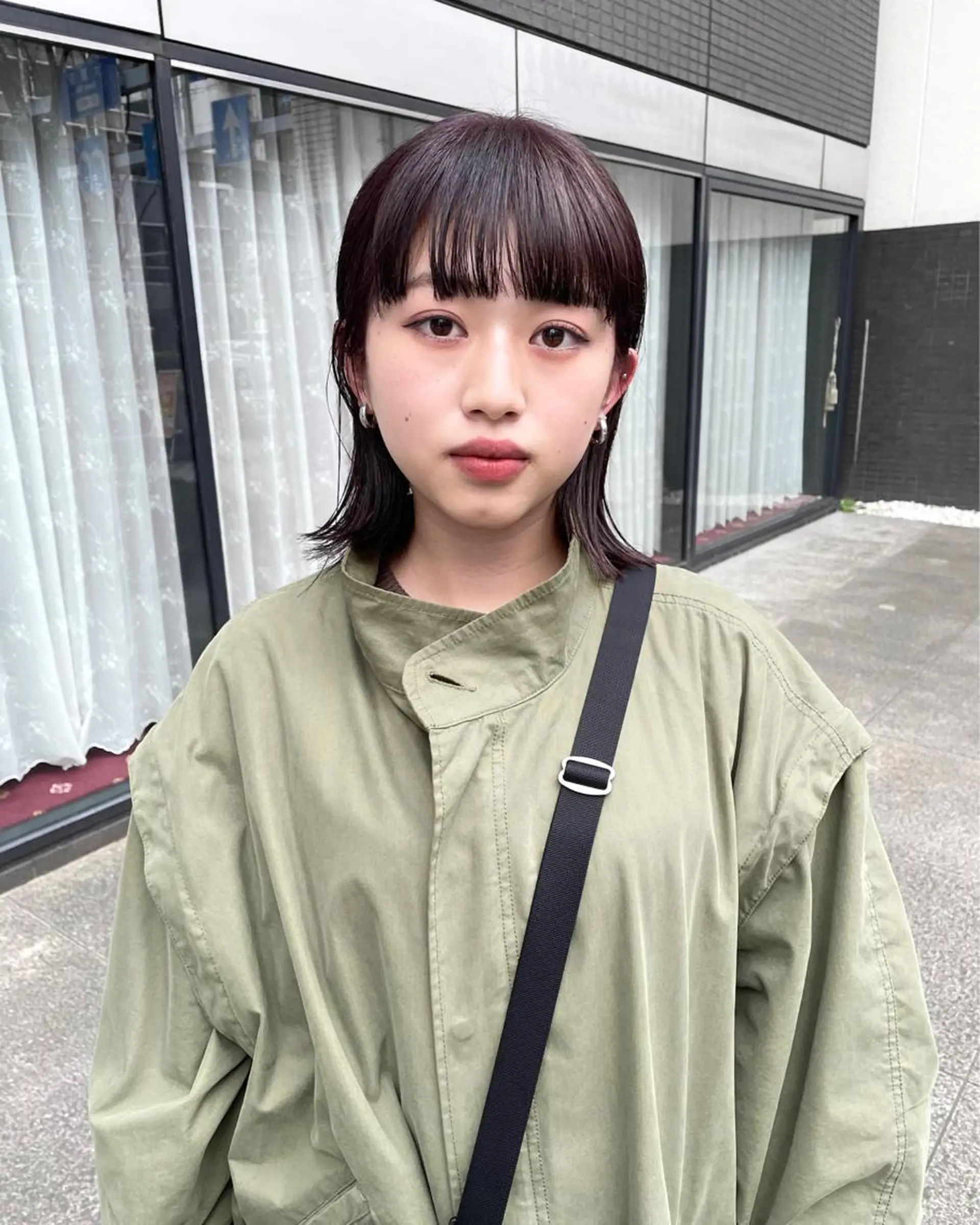 ミディアム カラー パーマ ヘアアレンジ メンズ キッズ ネイル マツエク・マツパ アイブロウ ラベンダーカラー tatsumi/ボブ ウルフ/レイヤーのヘアスタイル