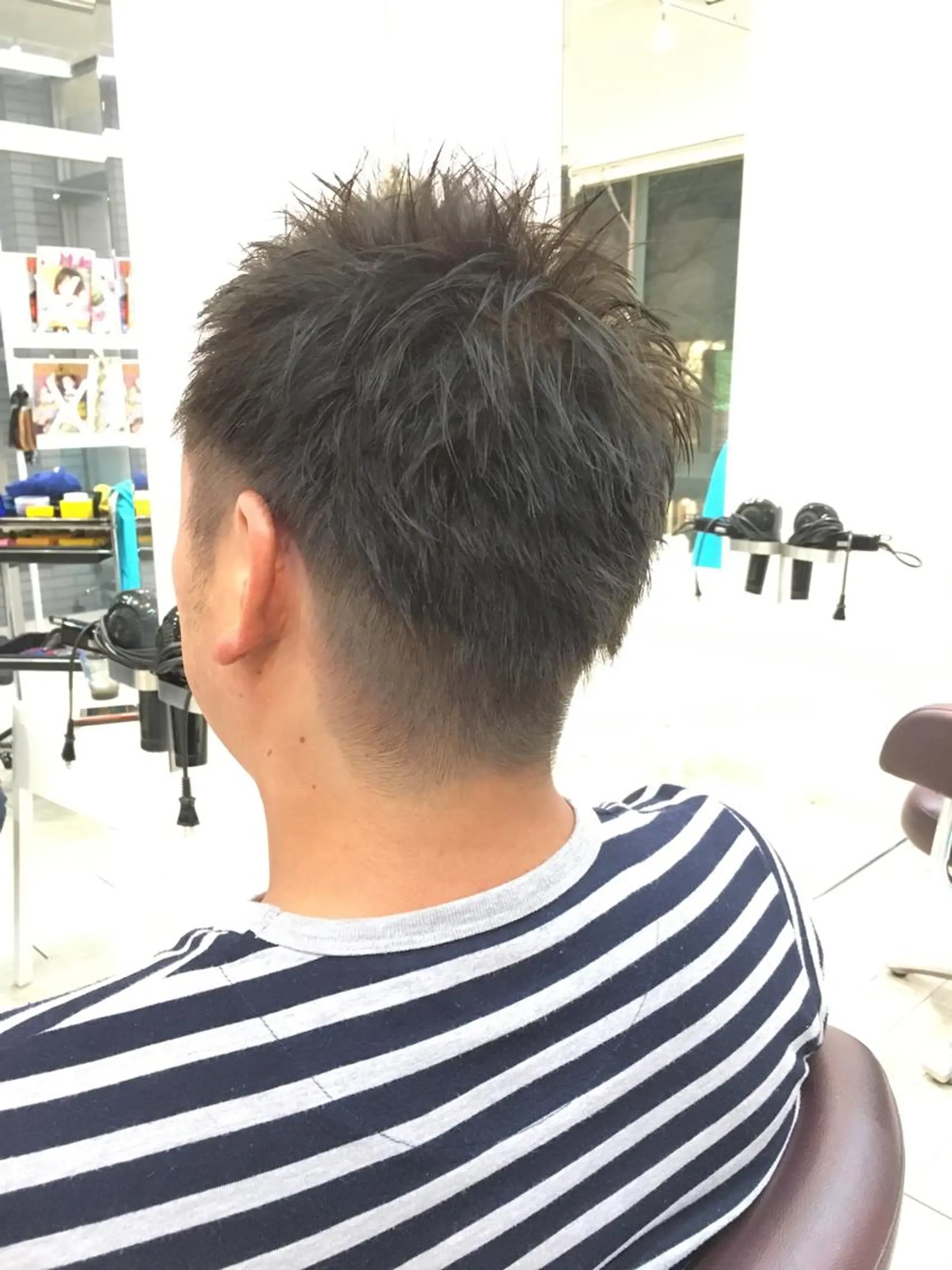 ショート カラー メンズ アッシュ カット ヘアカラー トリートメント XES-TA所属・中村 よしひでのヘアスタイル