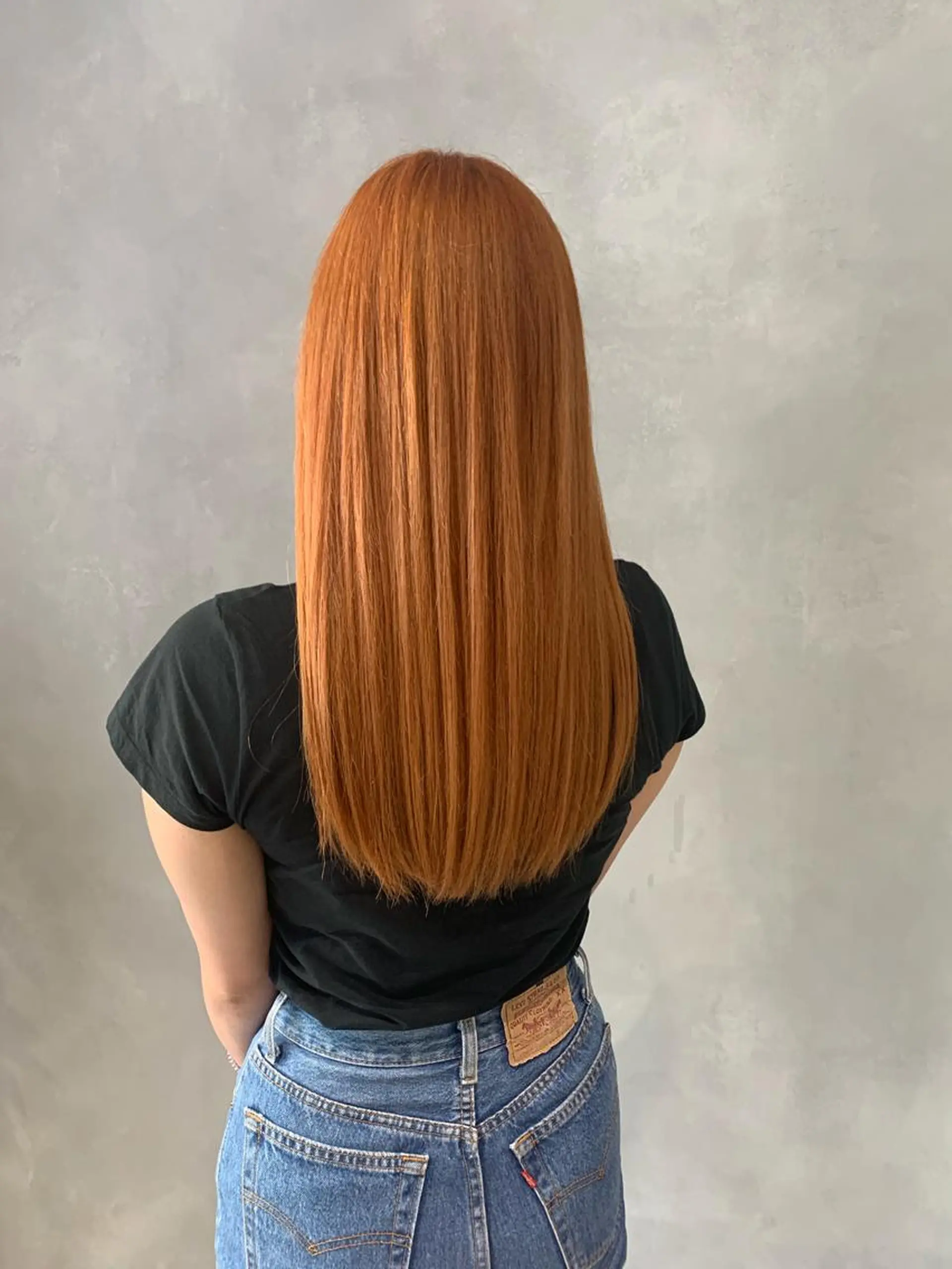 ロング カラー ヘアアレンジ ベージュカラー オレンジ オレンジベージュ 髪質改善 #ブリーチカラー Akihoのヘアスタイル