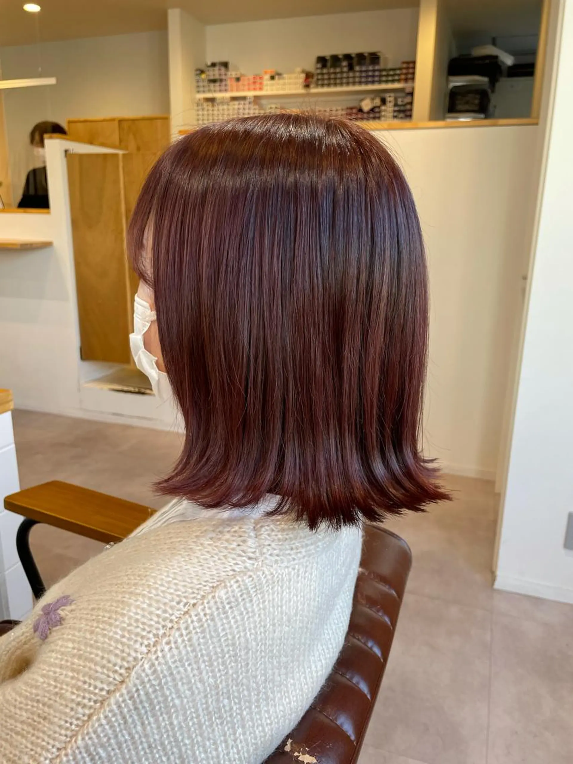 ミディアム カラー カット ヘアカラー トリートメント 北本 まどかのヘアスタイル