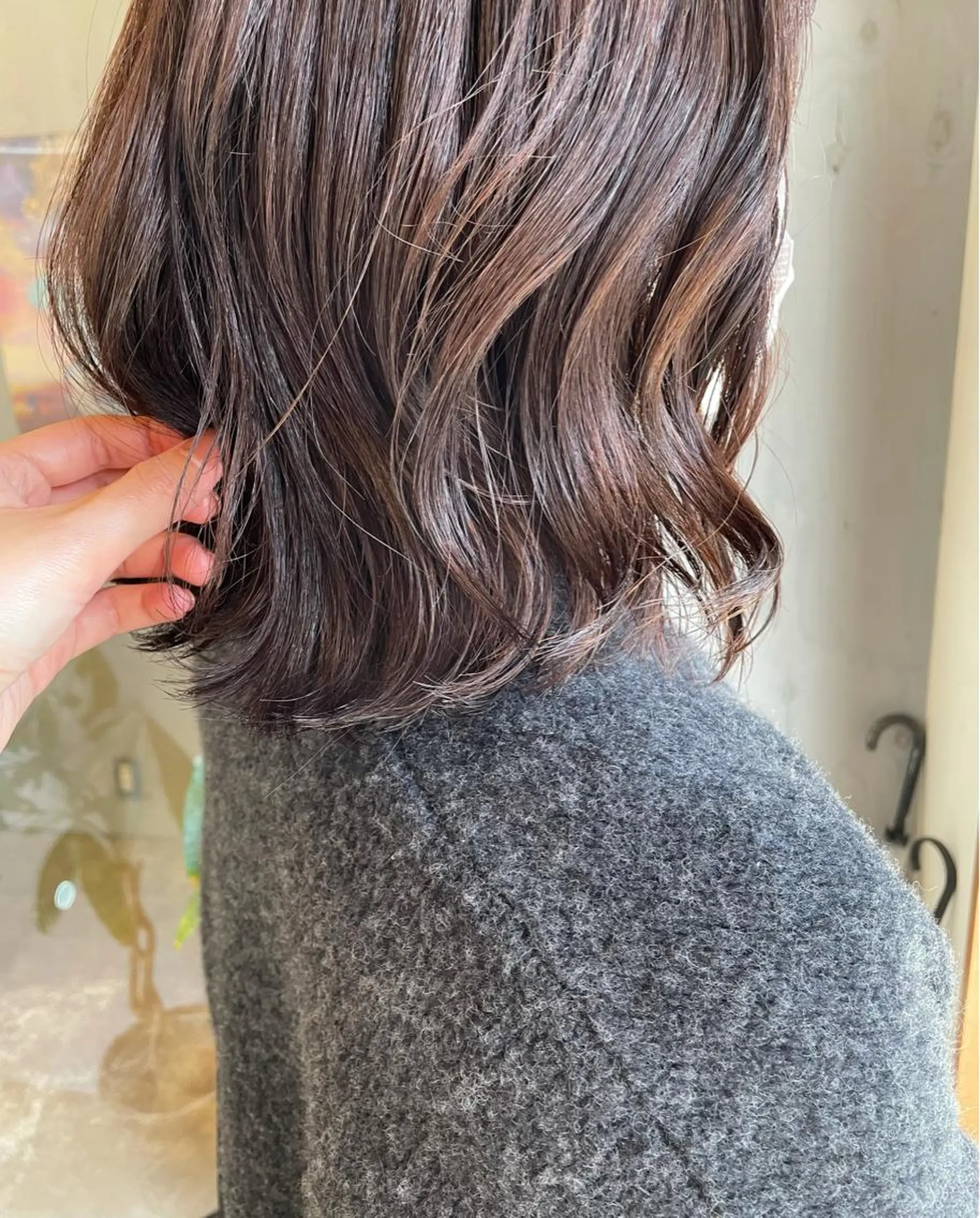 ミディアム カラー ベージュカラー カノエ 乃木店のヘアスタイル