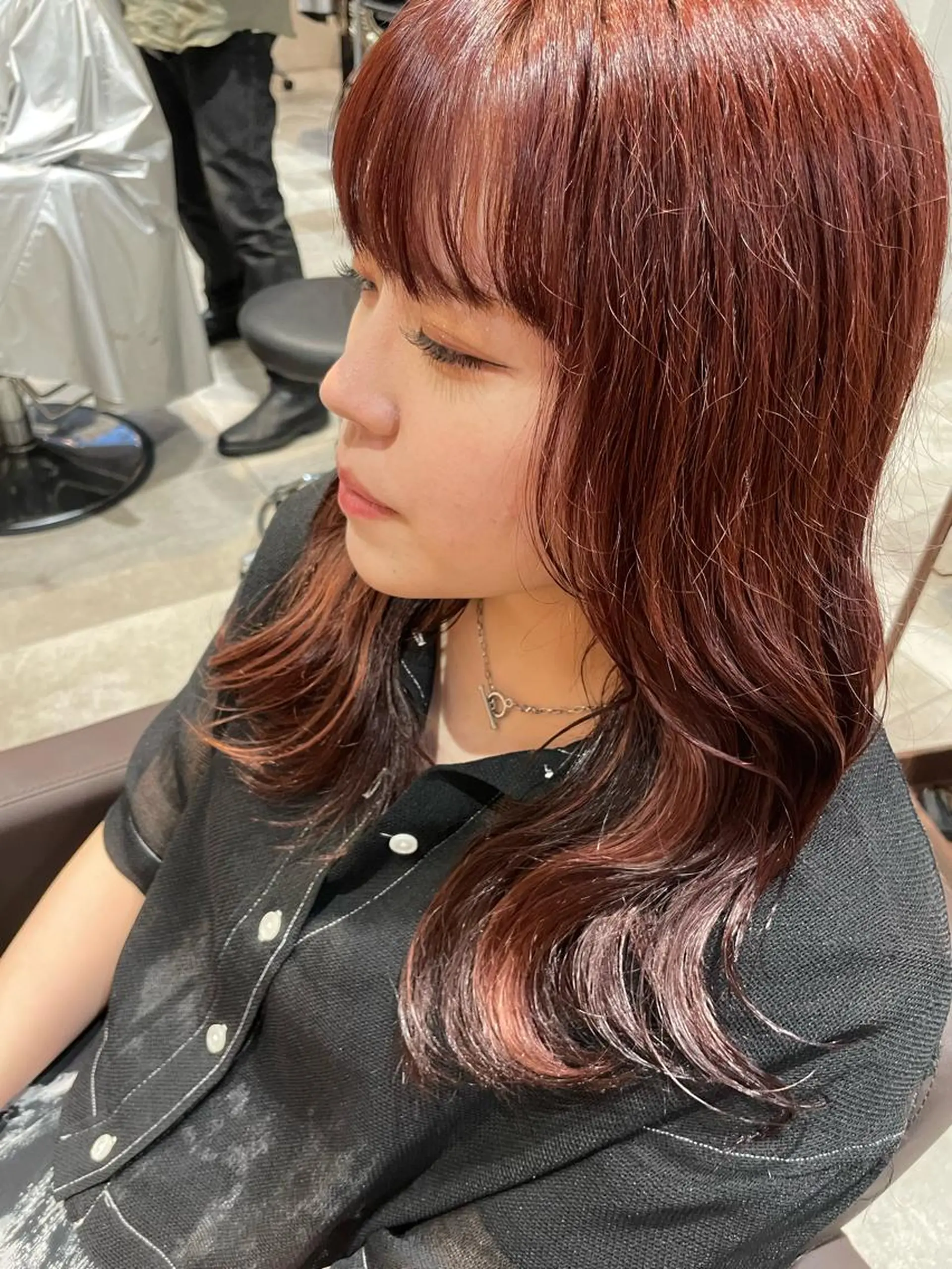 セミロング カラー ベージュカラー ボルドーカラー ピンクカラー ピンクベージュ ヘアカラー トリートメント 💐パーソナルカラー /市橋加菜💐のヘアスタイル