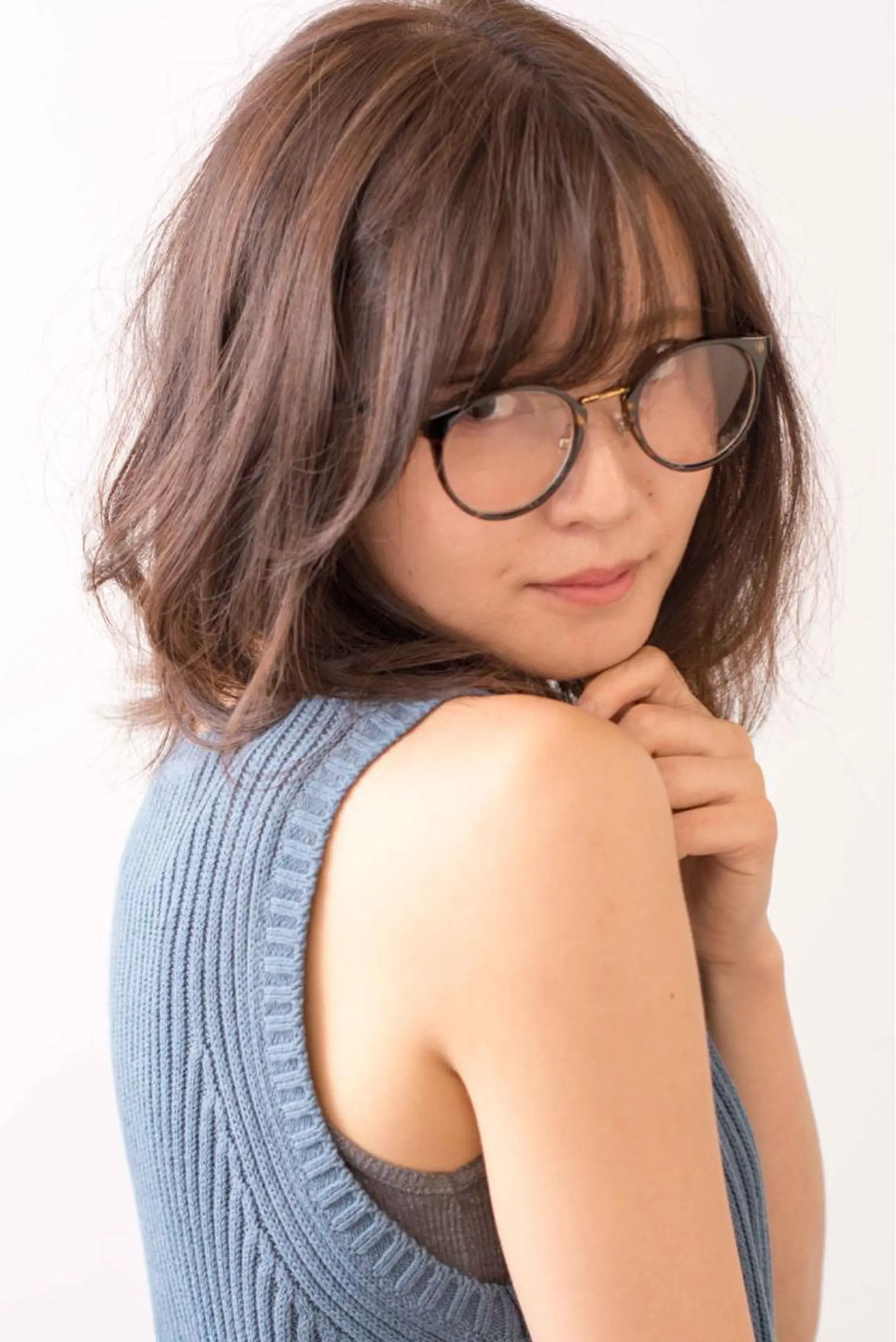 ミディアム カラー La Ruelle 江曽島店のヘアスタイル