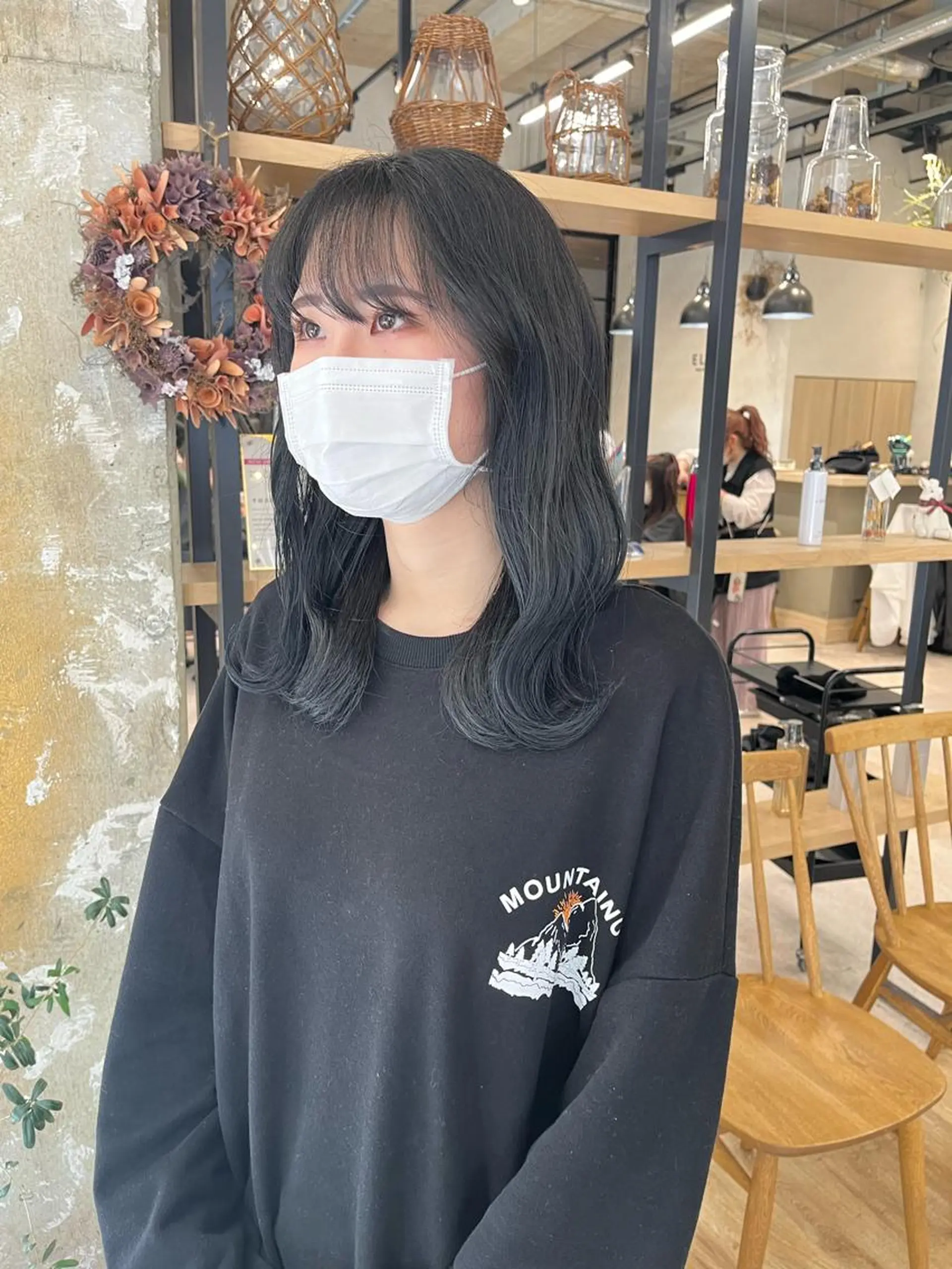 カラー ニュアンスパーマ 曲がる縮毛矯正 爲石のヘアスタイル