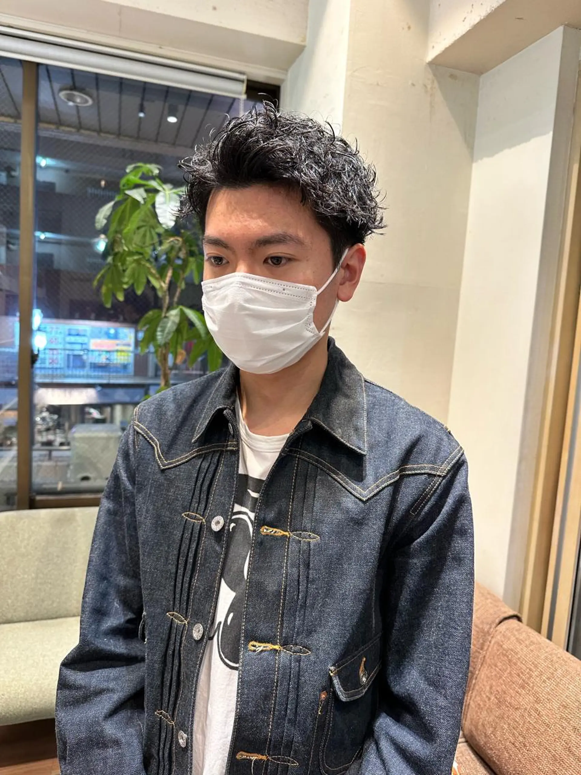 パーマ メンズ スパイキーショート カット パーマ ハマベ イクト FLORENのヘアスタイル