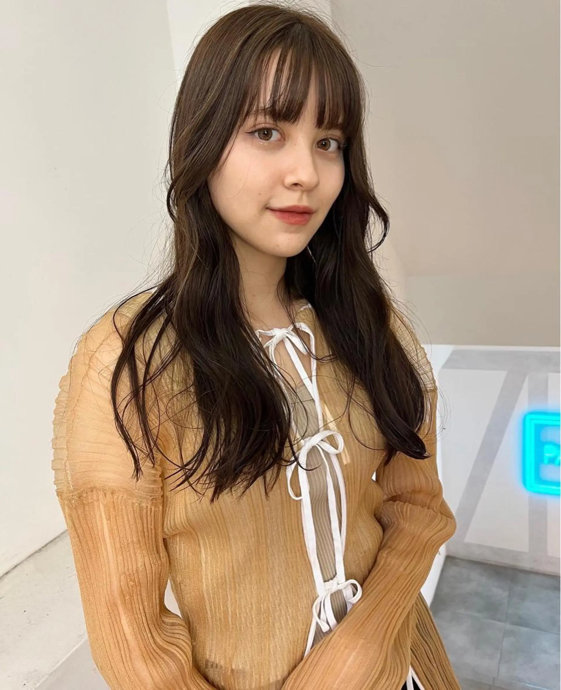 ロング カラー 顔周りカット/透明感 カラー✂️MEIのヘアスタイル