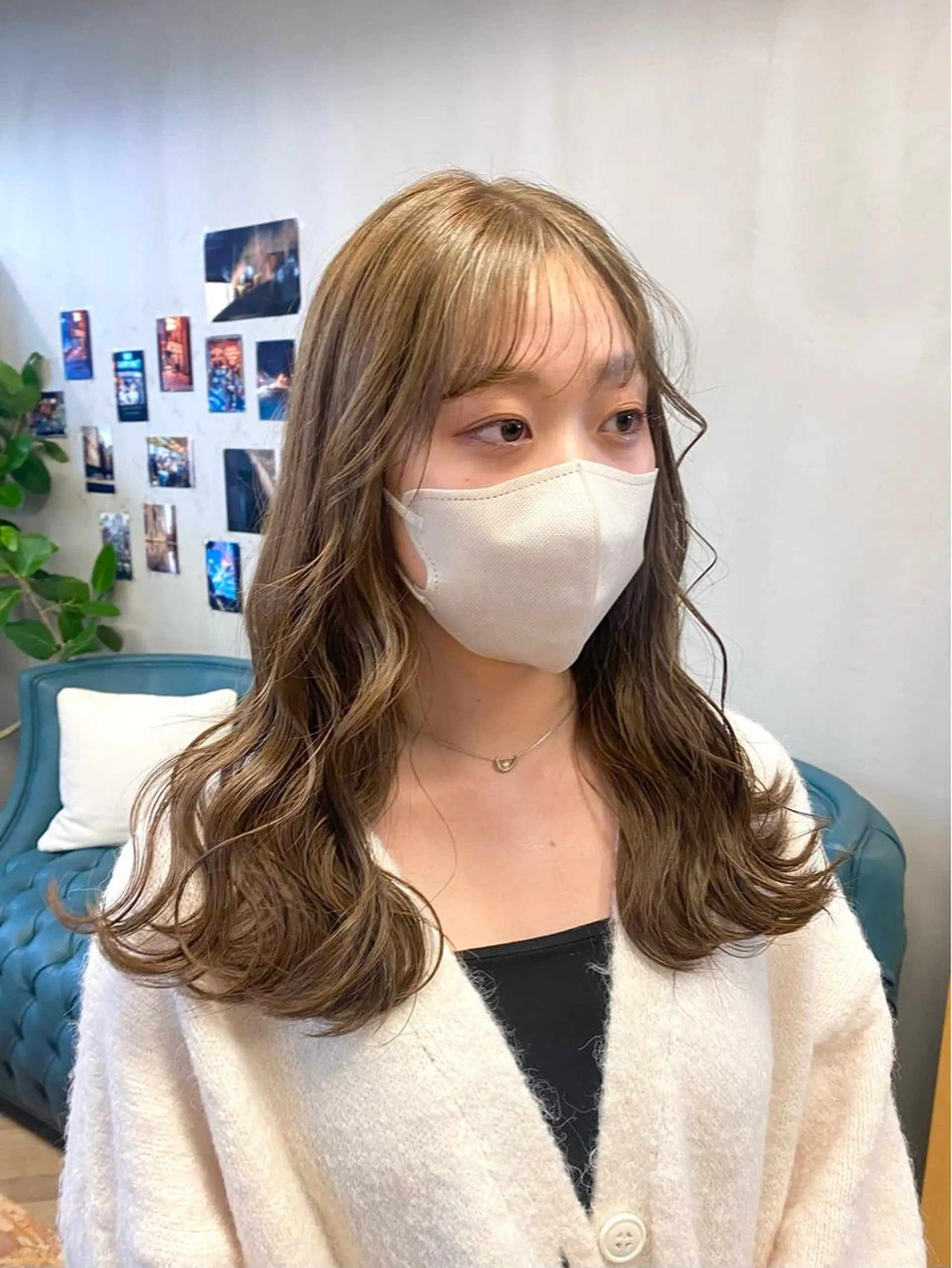 セミロング カラー ベージュカラー ブリーチ ブリーチなしカラー ハル🌸柔色/ ブリーチなし/艶髪のヘアスタイル
