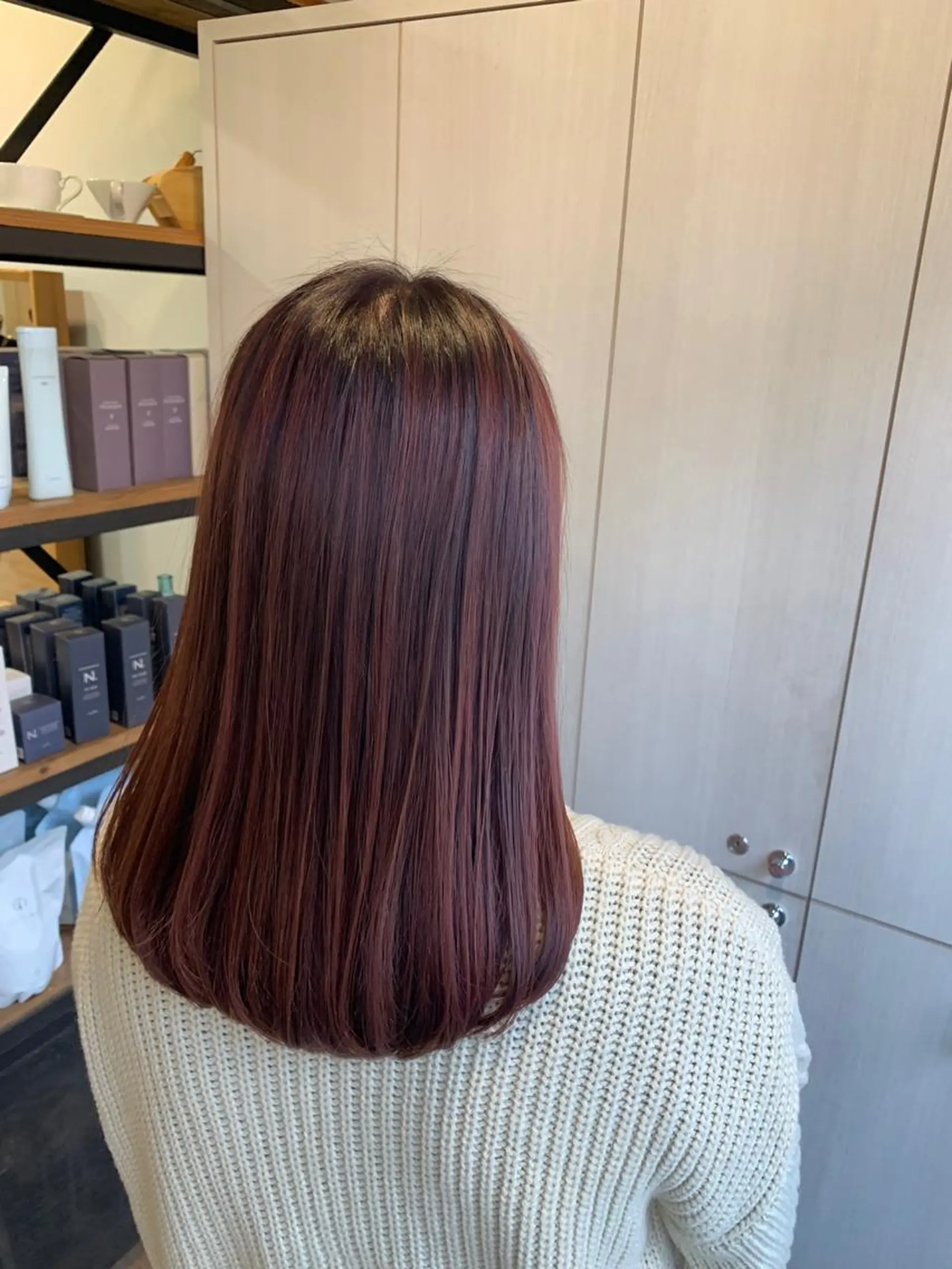 ロング カラー ヘアカラー トリートメント あべ ゆうかのヘアスタイル