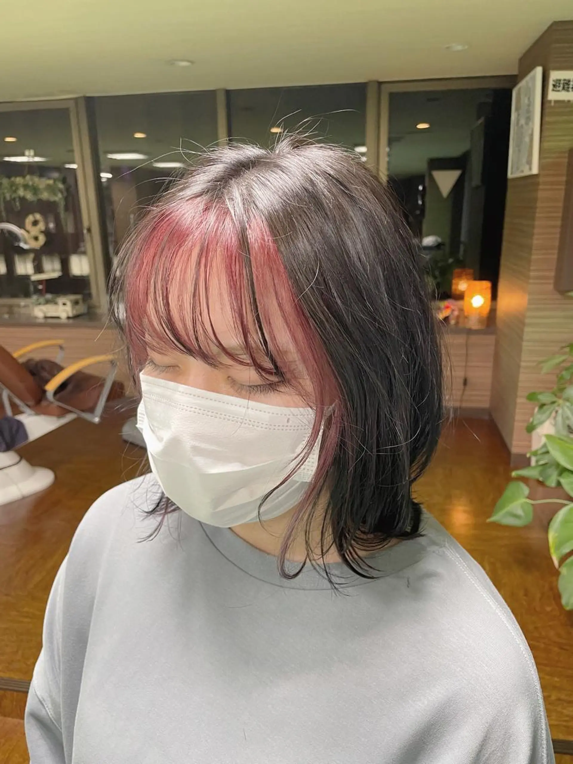 ミディアム カラー ピンクカラー ヘアカラー 土居 正季のヘアスタイル