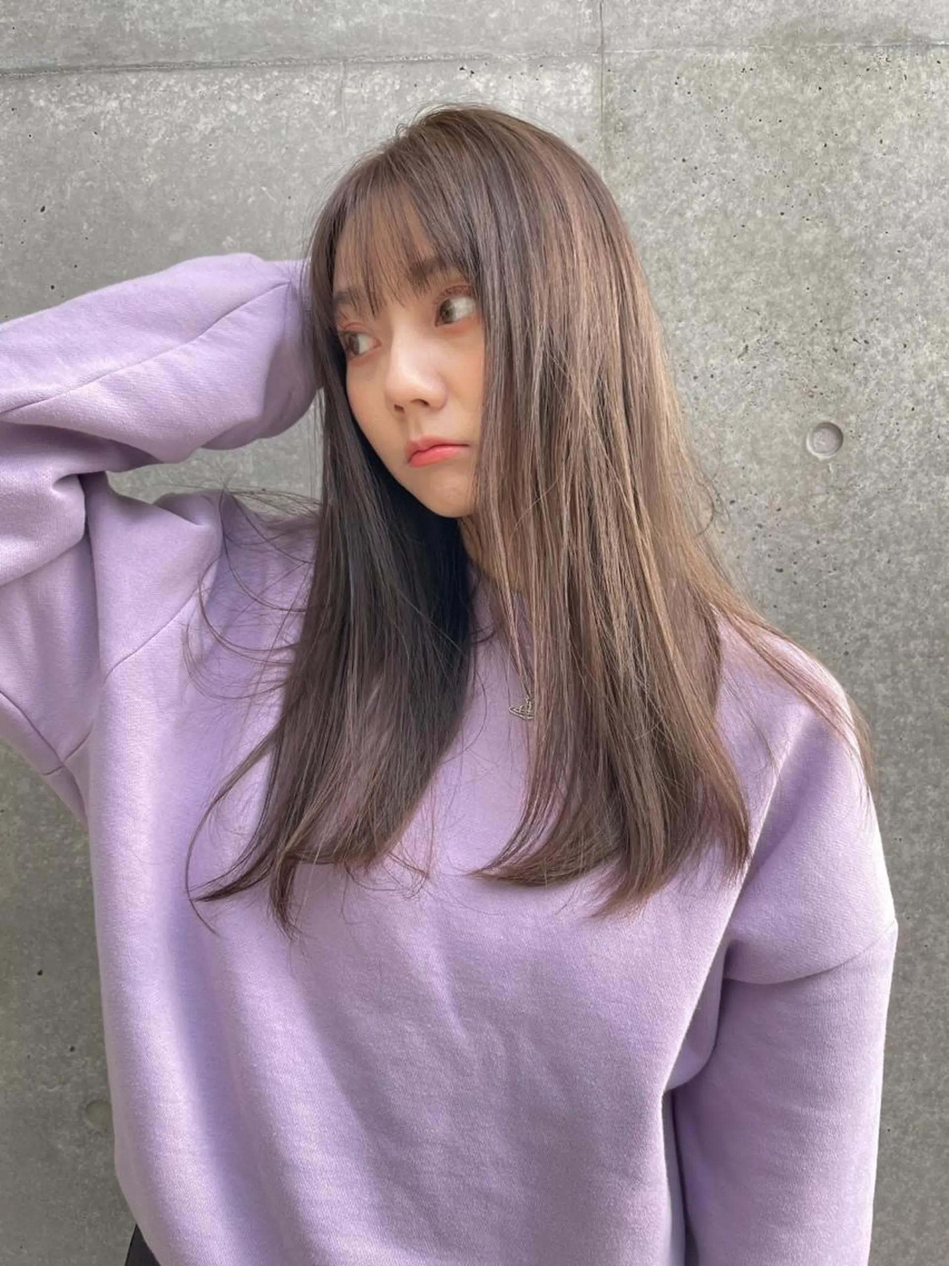 セミロング カラー ショートボブ ベージュカラー ブリーチ 透明感カラー ダブルカラー a moment(モーメント)所属・蔵前 デザインカット KOBAYASHIのヘアスタイル