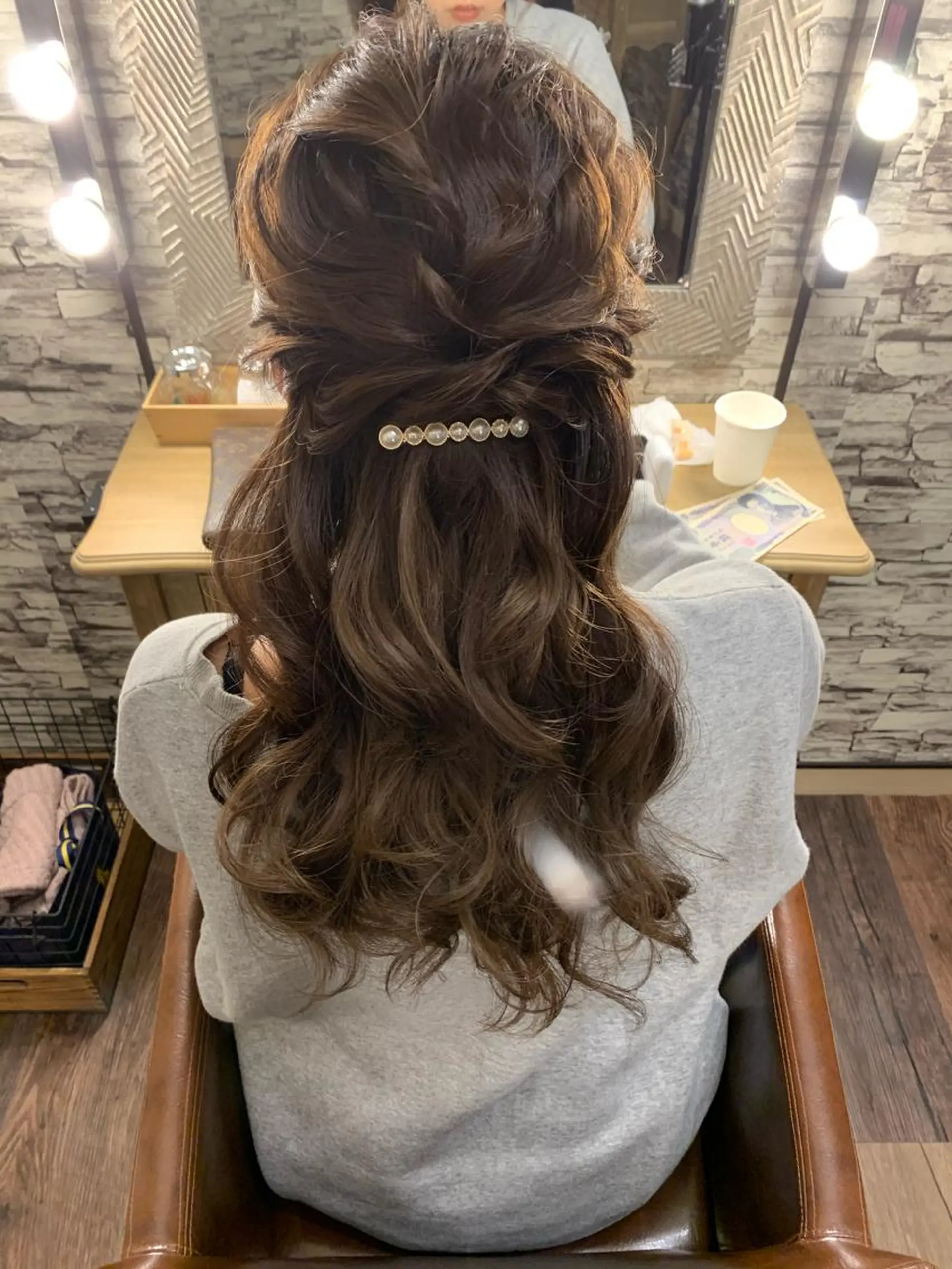 ロング ヘアアレンジ ハーフアップ hair make  Lucciのヘアスタイル