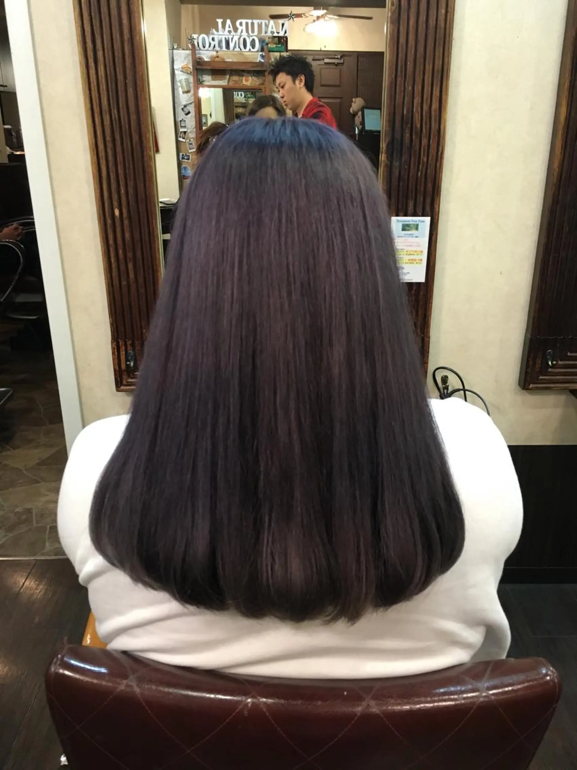 ミディアム セミロング ロング カラー ヘアアレンジ パープルカラー 韓国ヘア🤍髪質改善 🇰🇷AKANEのヘアスタイル