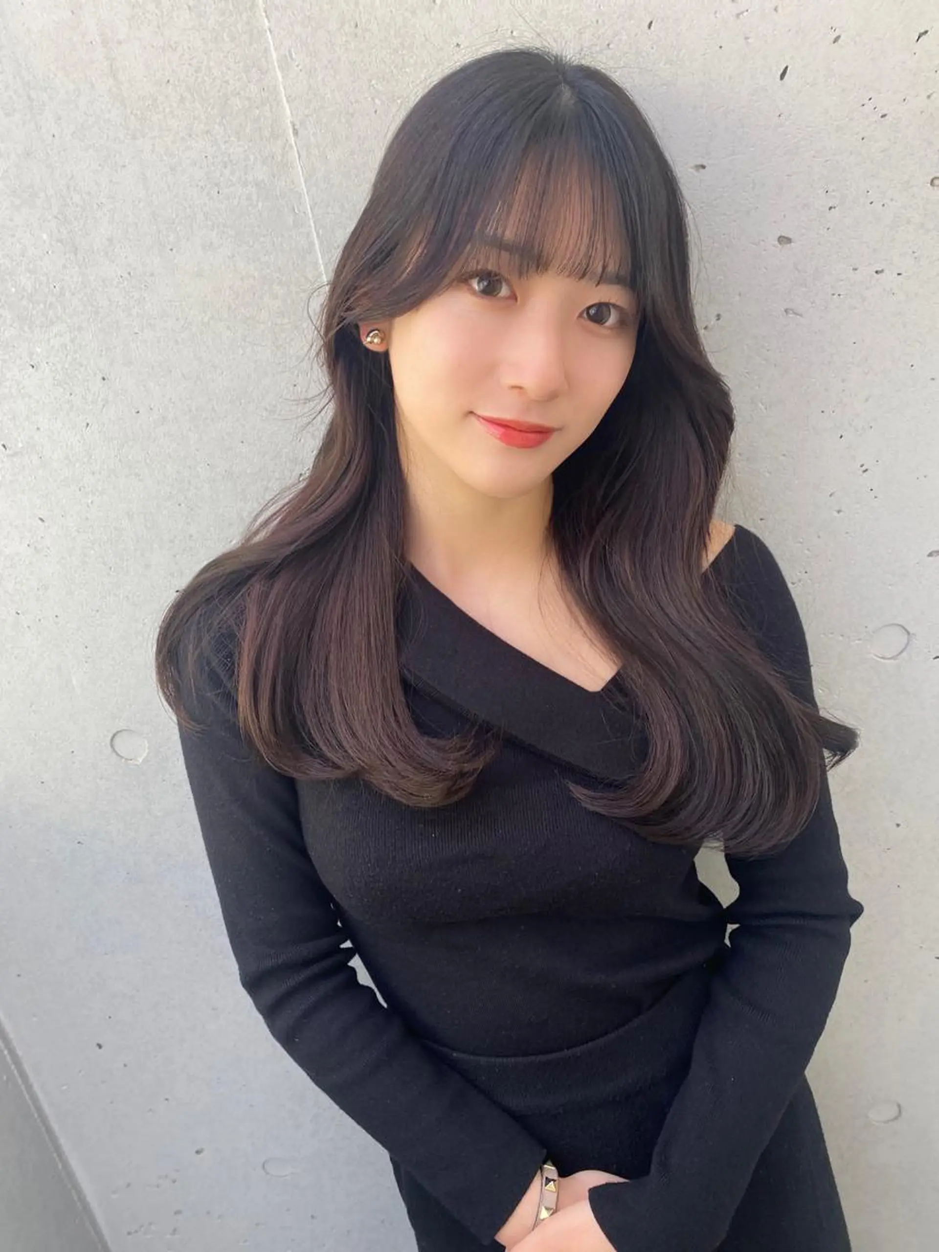 ロング レイヤーカット /透明感/千葉怜寿のヘアスタイル