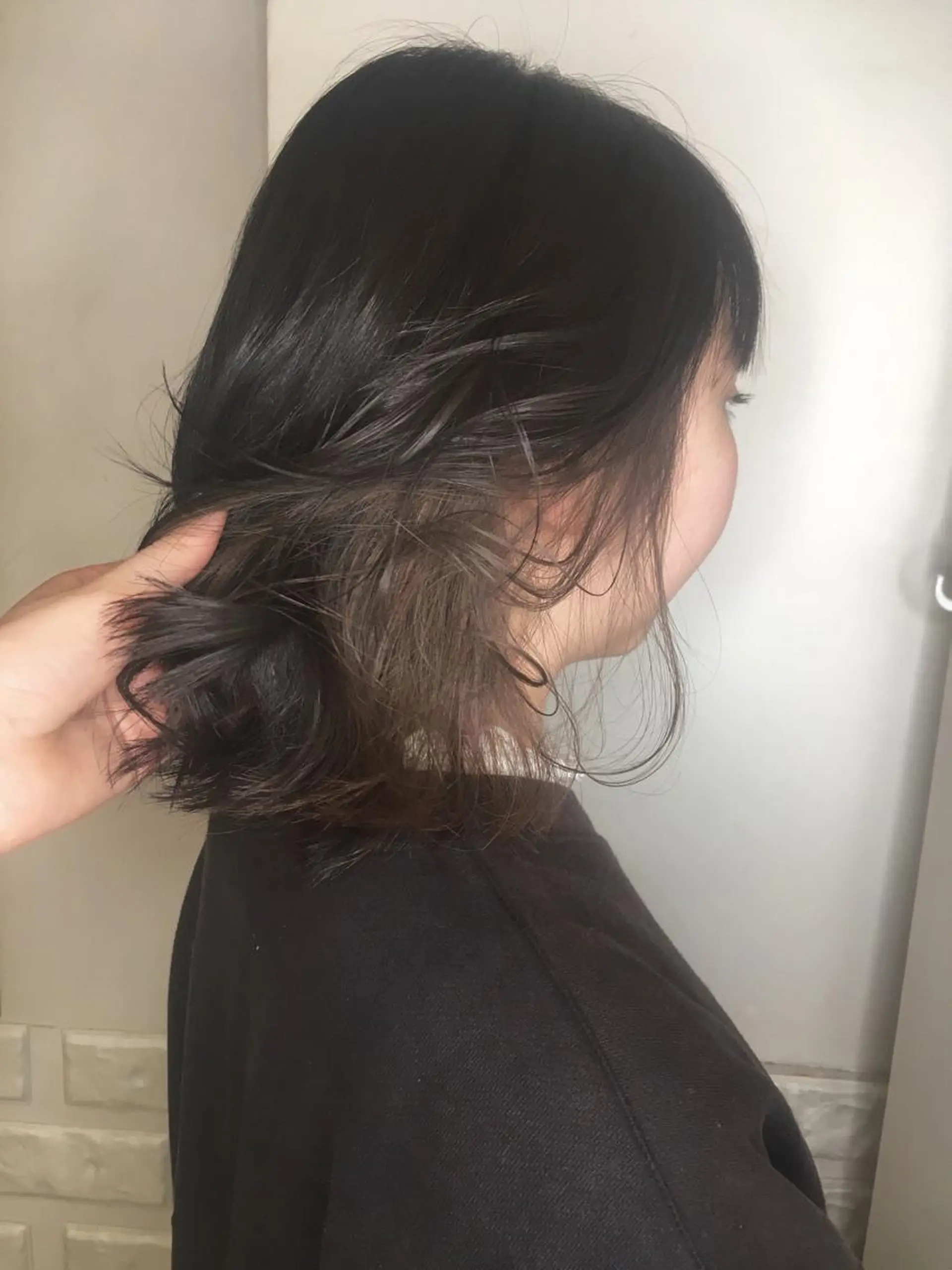 ミディアム カラー ダブルカラー イヤリングカラー インナーカラー 農添 杏のヘアスタイル